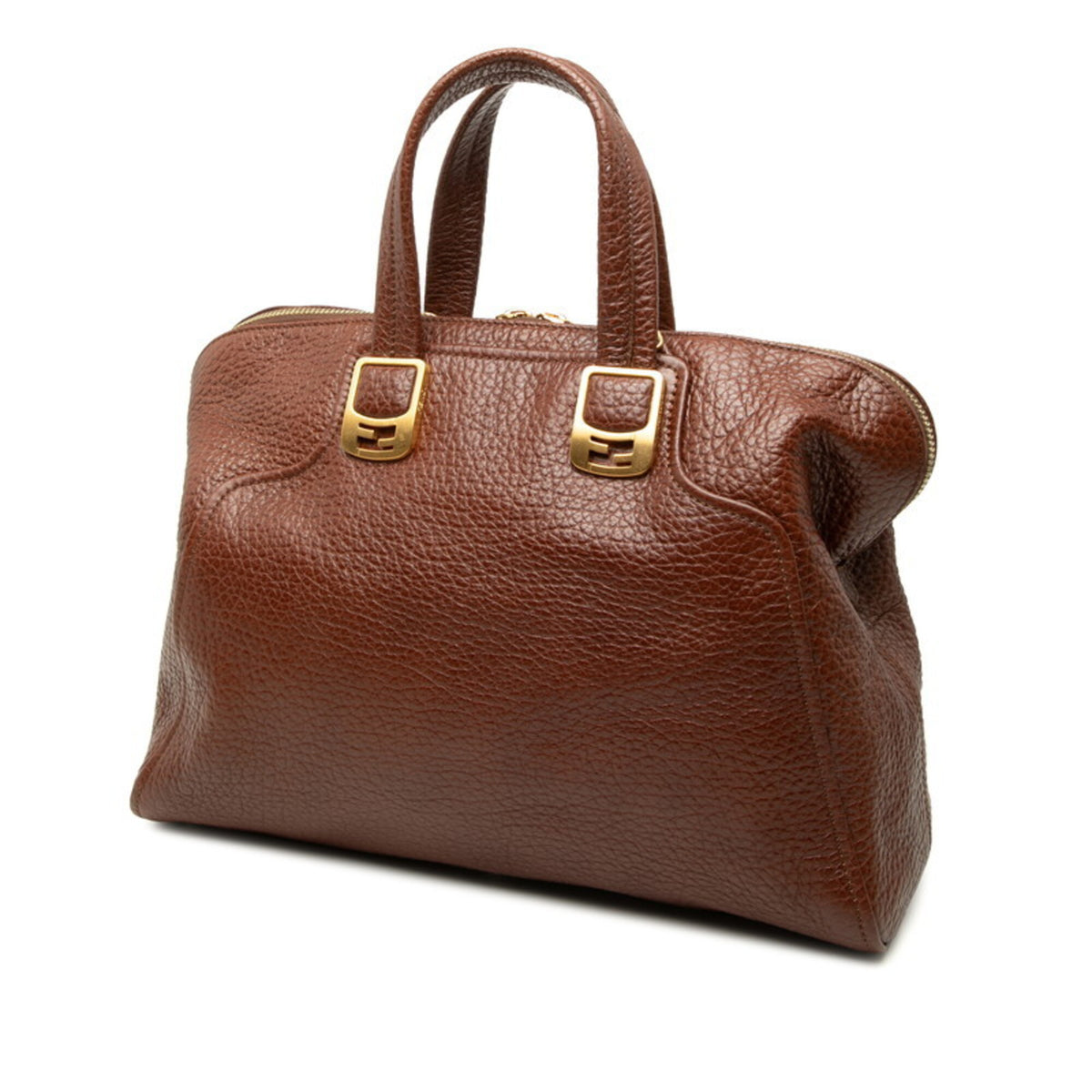 Fendi Chameleon Brown Leather Handbag Shoulder Bag (Pre-Owned)
