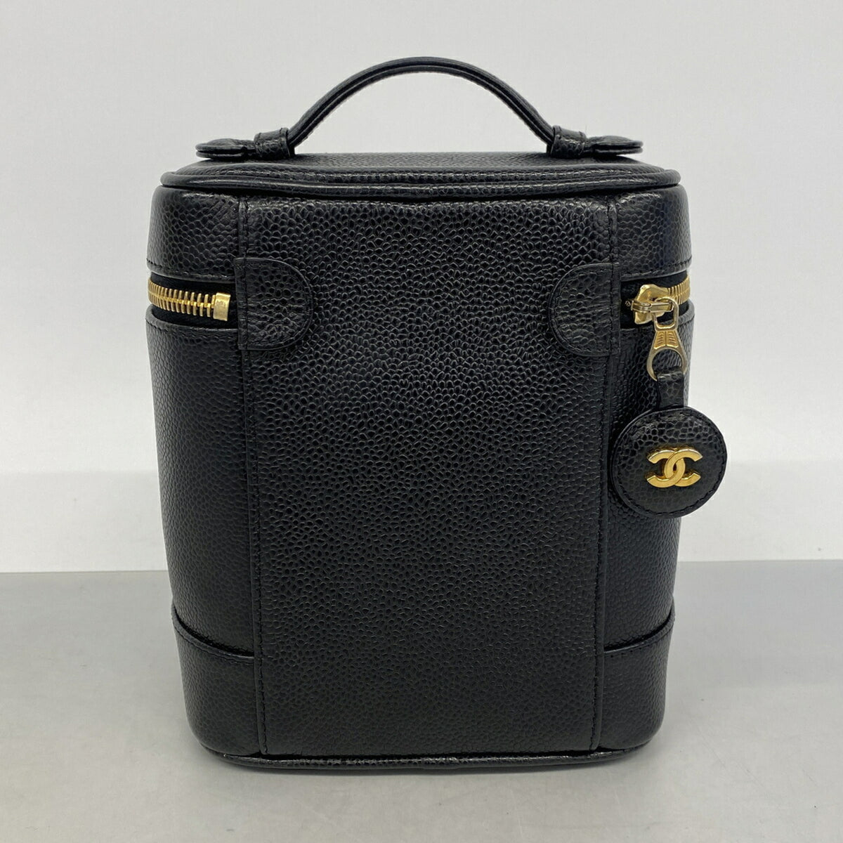 Chanel Black Grained Calfskin Vanity Bag (Pre-Owned)