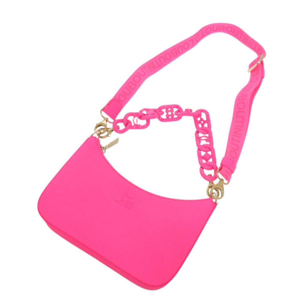 Christian Louboutin Pink Leather Shoulder Bag (Pre-Owned)
