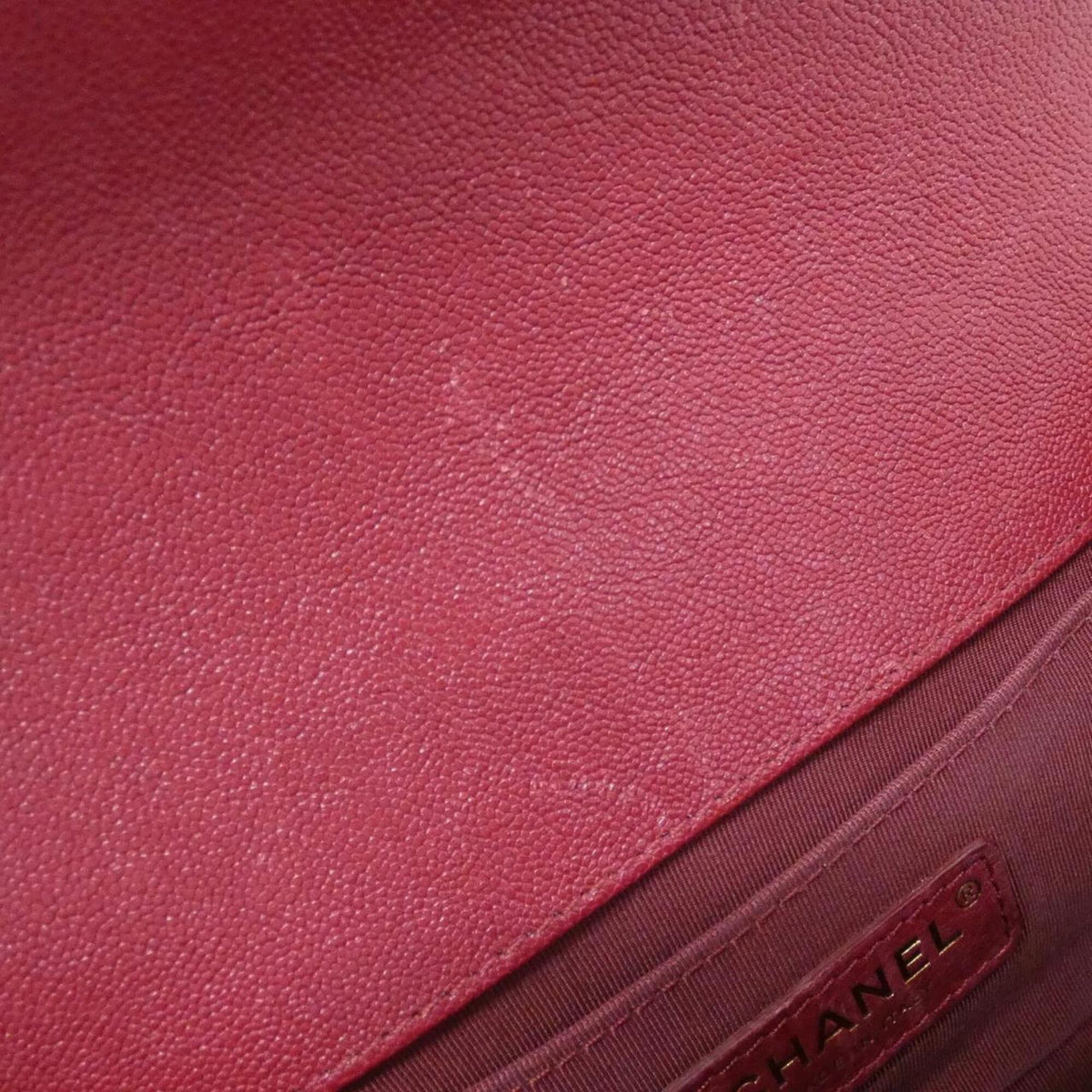 Chanel Bordeaux Grained Calfskin Shoulder Bag (Pre-Owned)