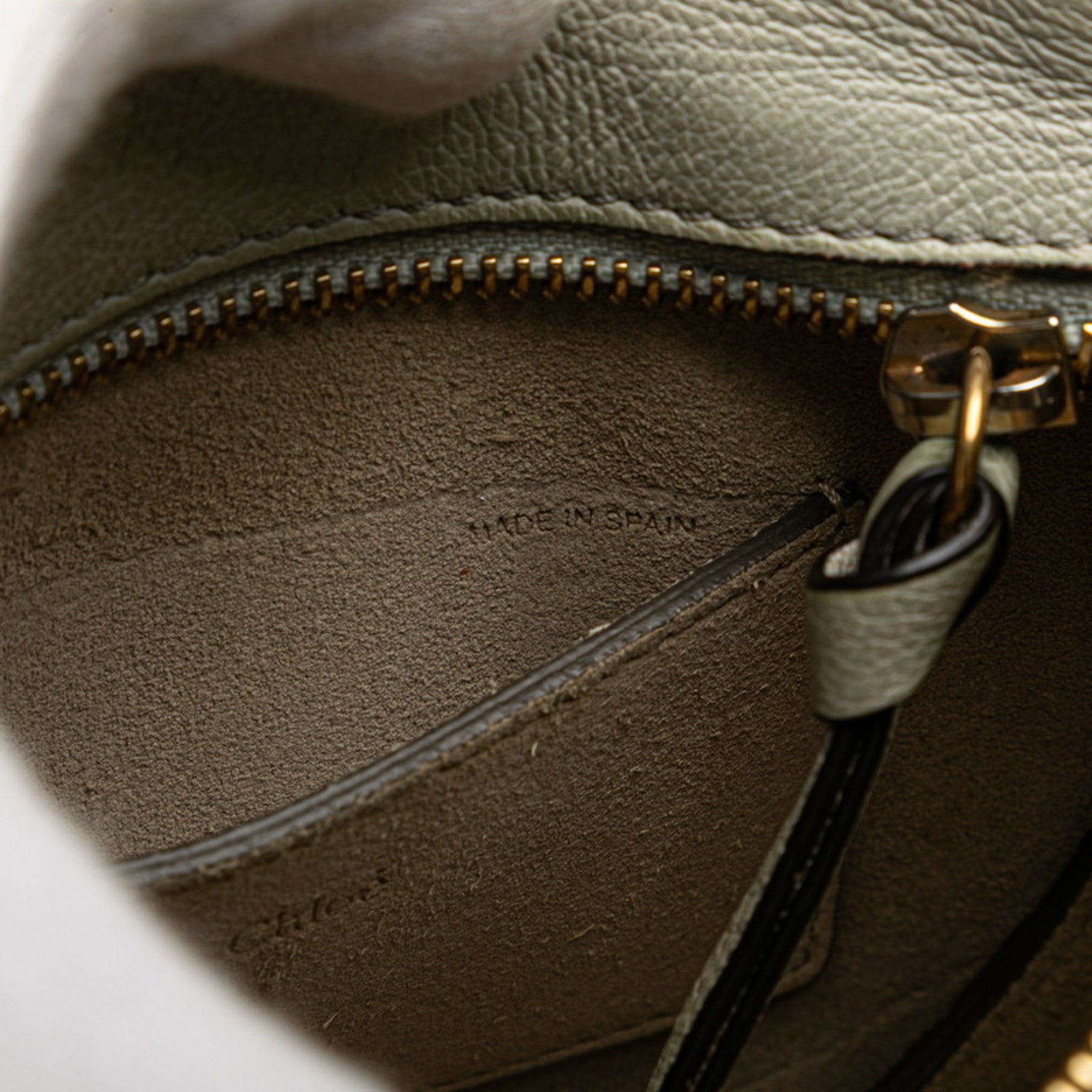 Chloé Gray Leather Suede Handbag Shoulder Bag (Pre-Owned)