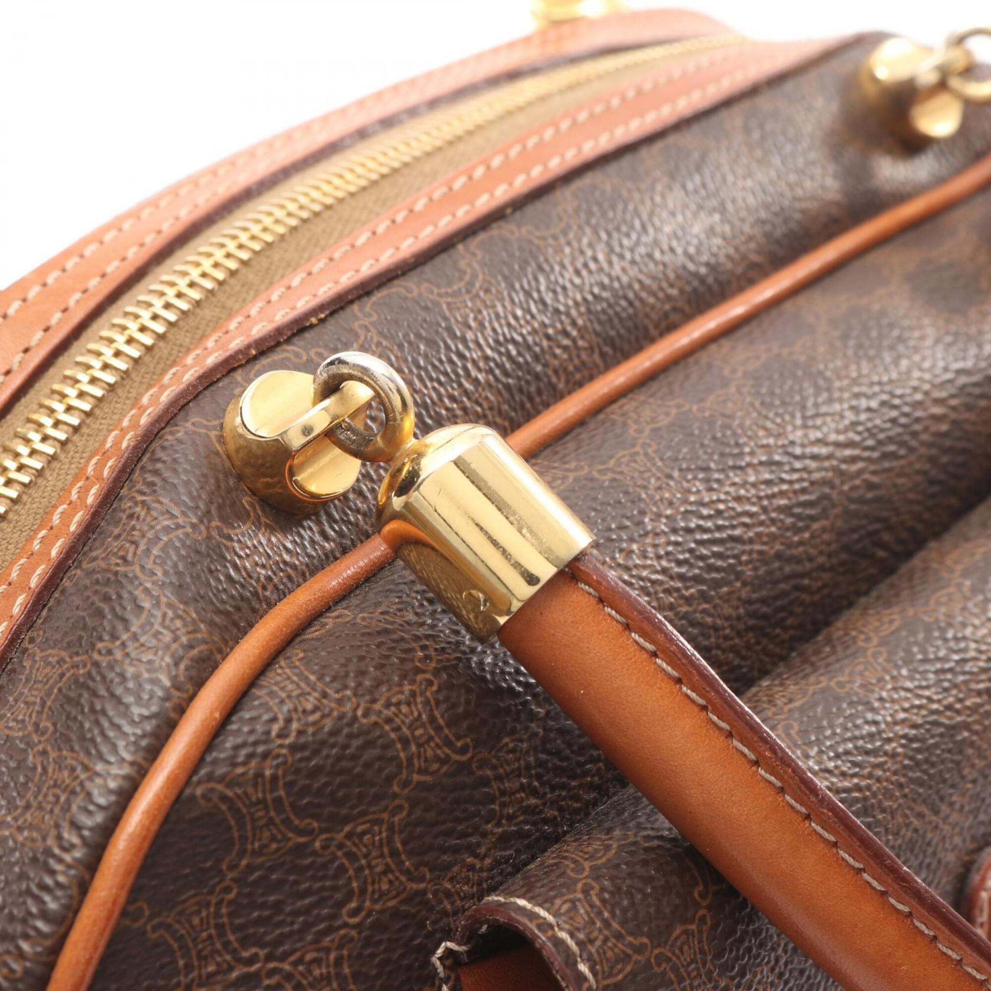 Celine Brown Coated Canvas Leather Handbag (Pre-Owned)