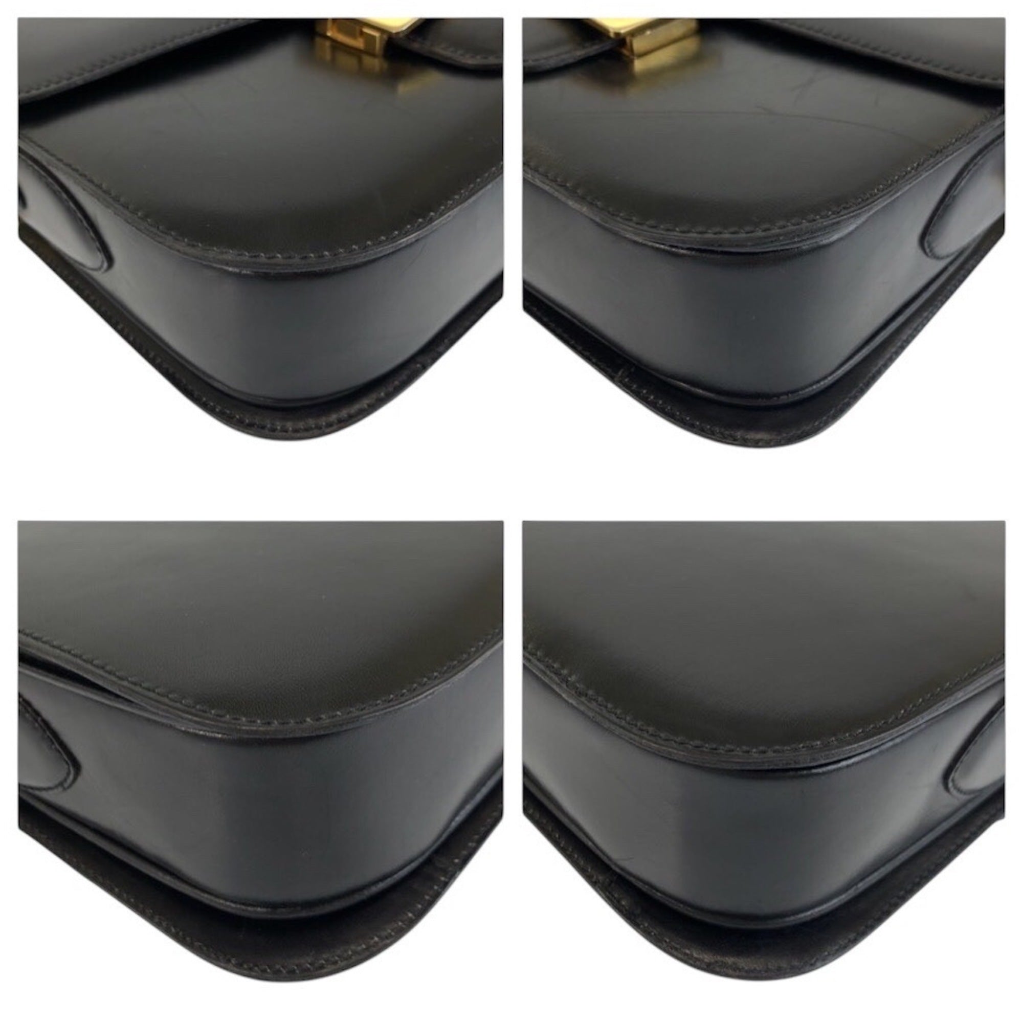 Celine Black Leather Pochette Shoulder Bag (Pre-Owned)
