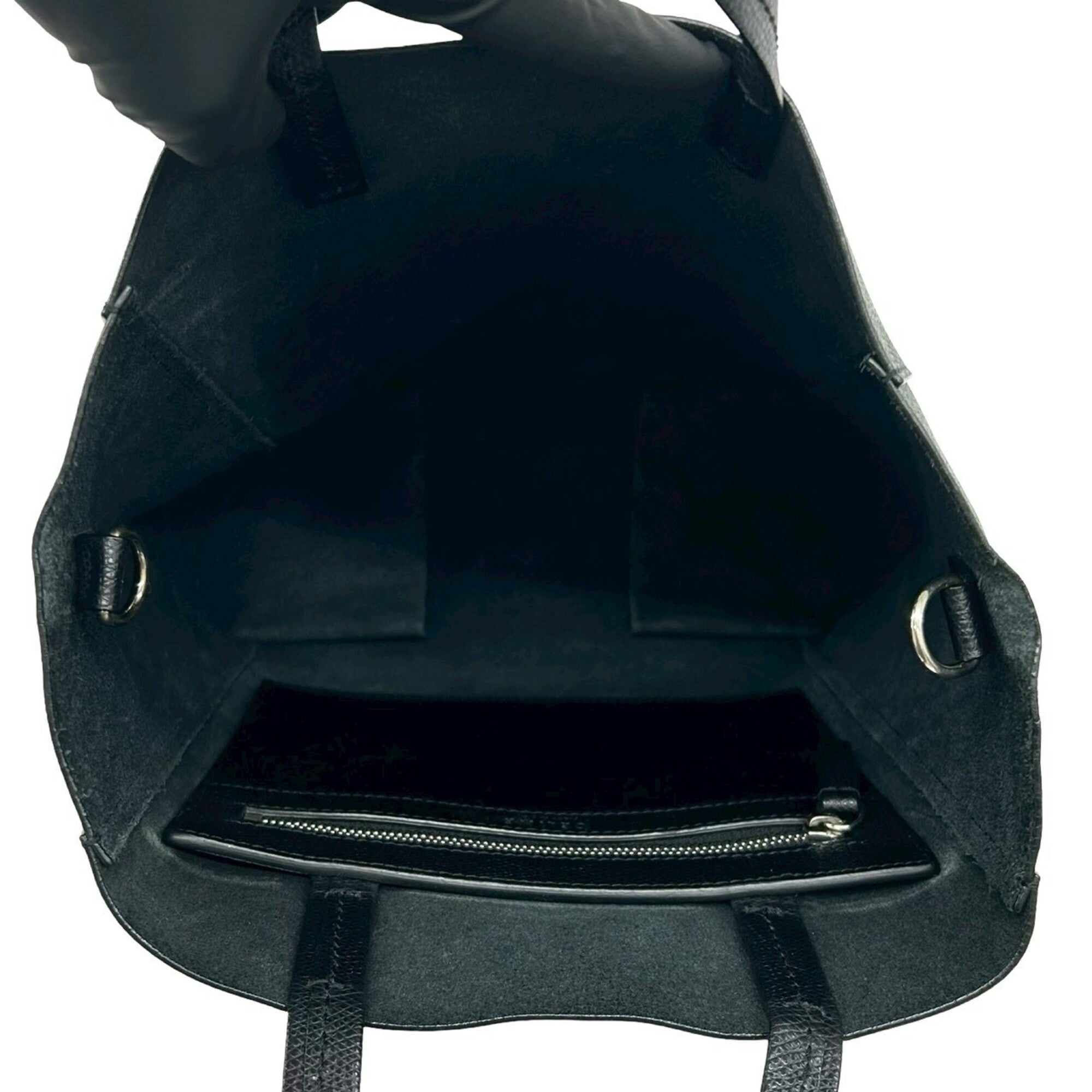 Celine Black Leather Handbag Shoulder Bag Tote Bag (Pre-Owned)