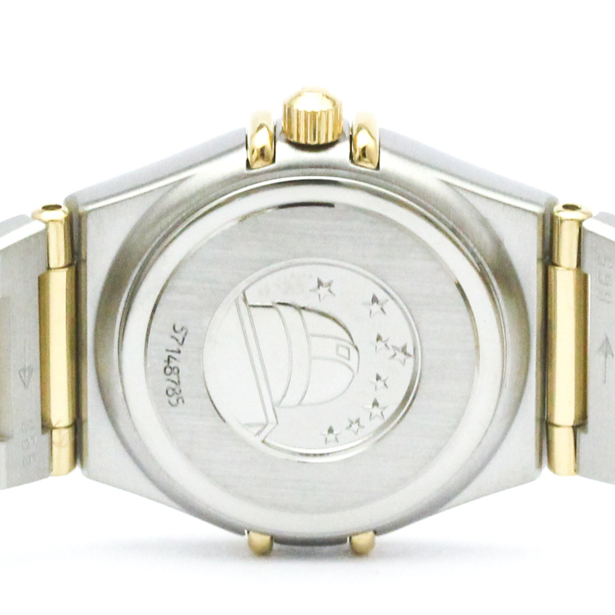Omega Constellation Quartz Watch Stainless Steel And Yellow Gold With Diamond Bezel And Mother Of Pearl Watch (Pre-Owned)