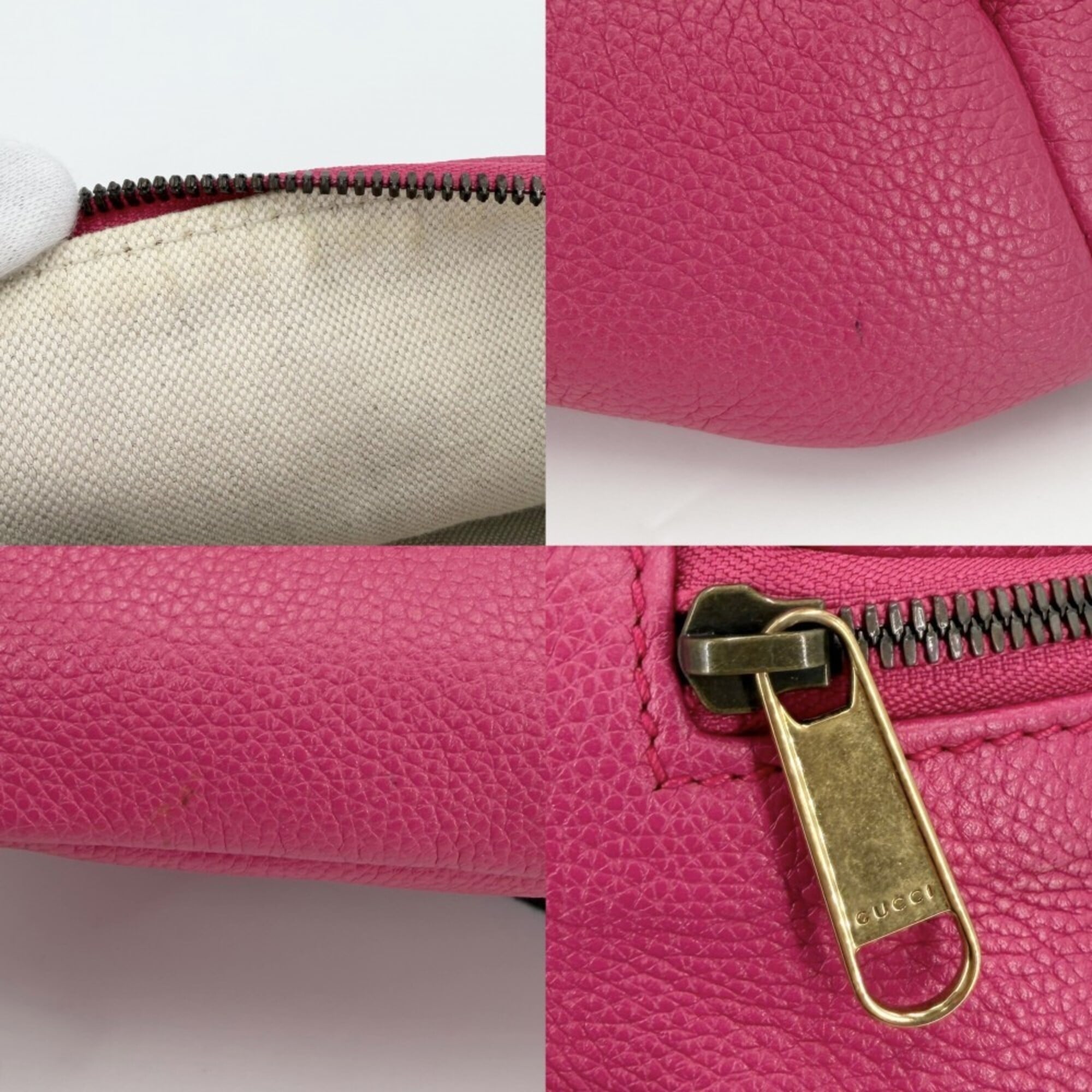 Gucci Pink Leather Fanny Pack (Pre-Owned)