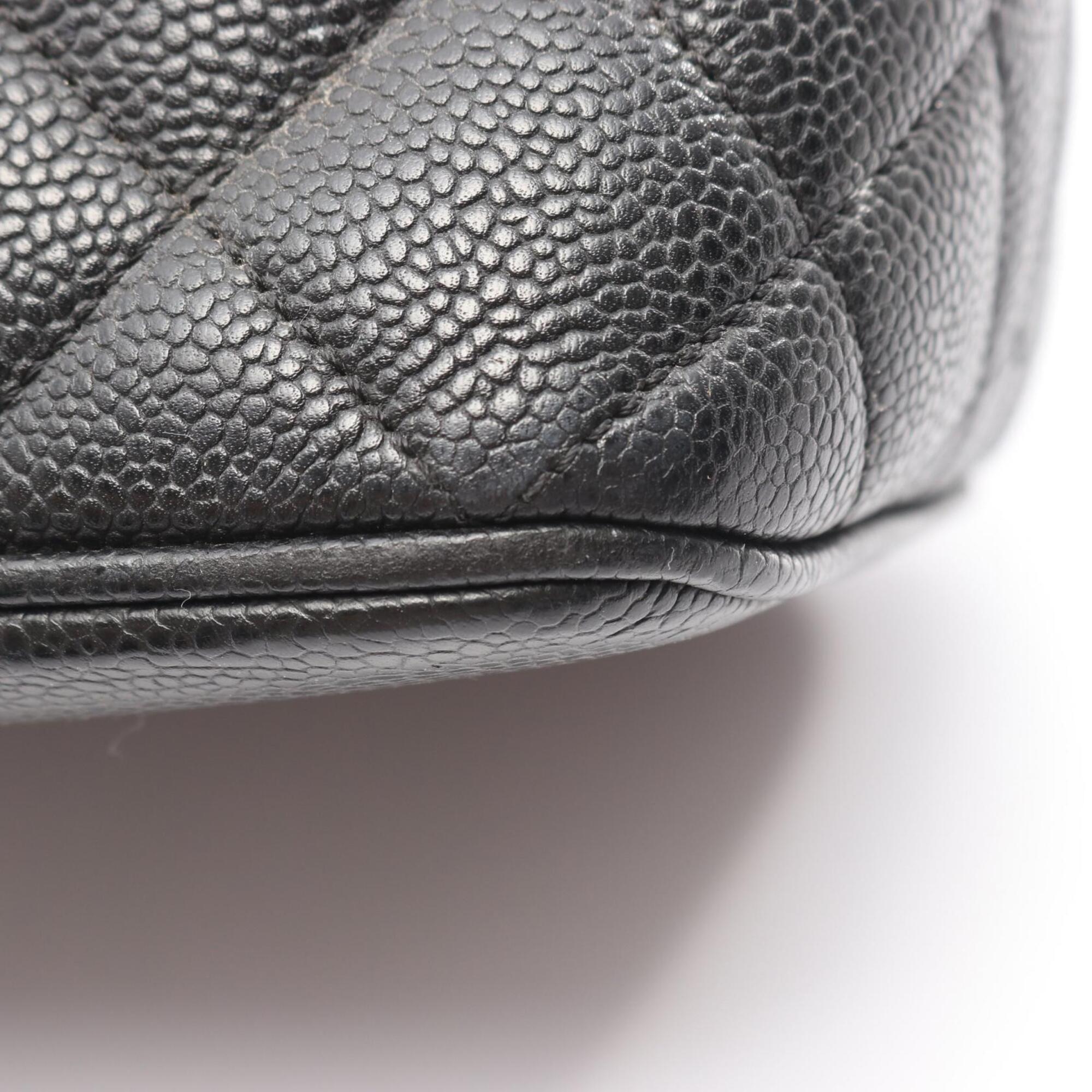 Chanel Black Grained Calfskin Handbag Tote Bag (Pre-Owned)
