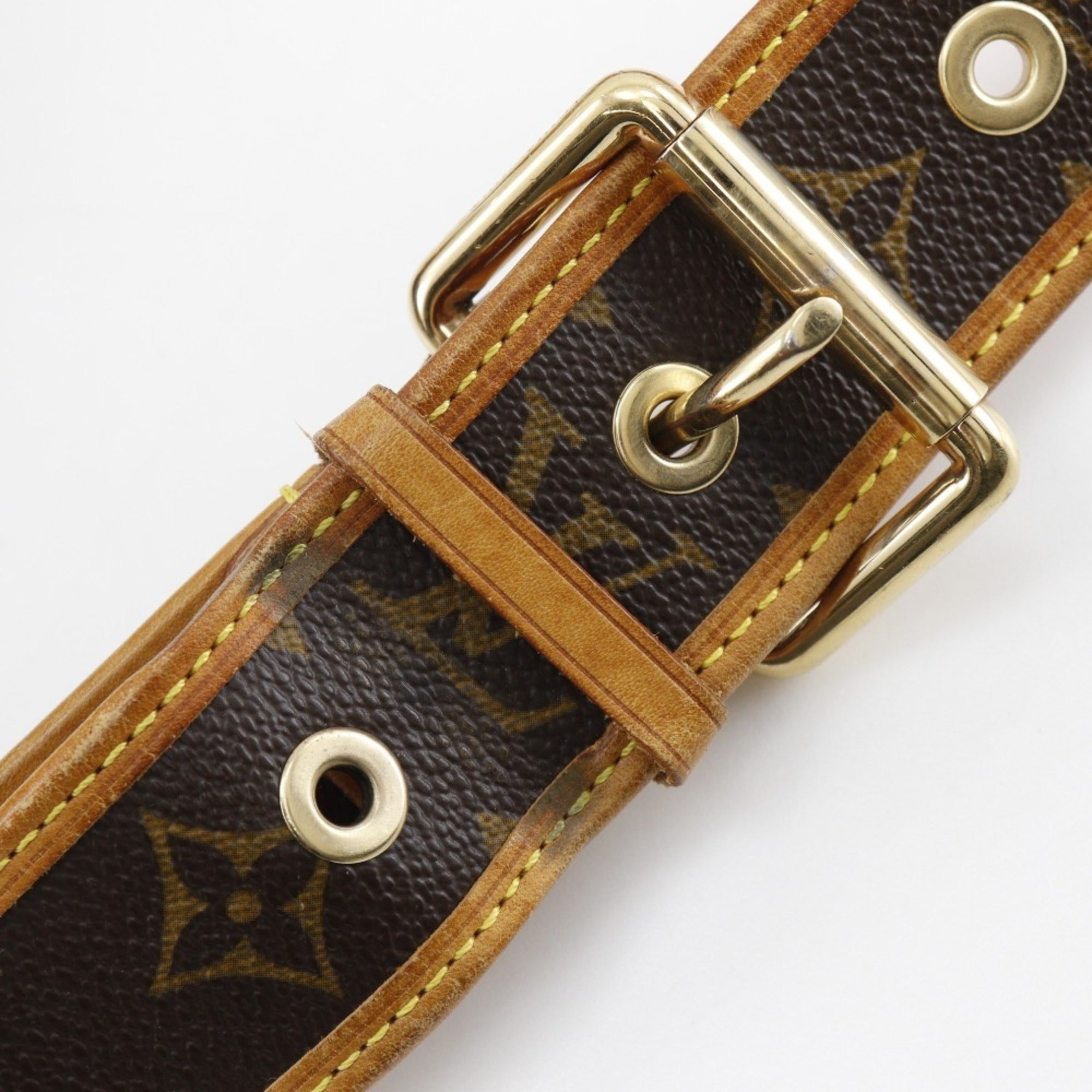 Louis Vuitton Brown Galle Orange Monogram Perforated Shoulder Bag (Pre-Owned)