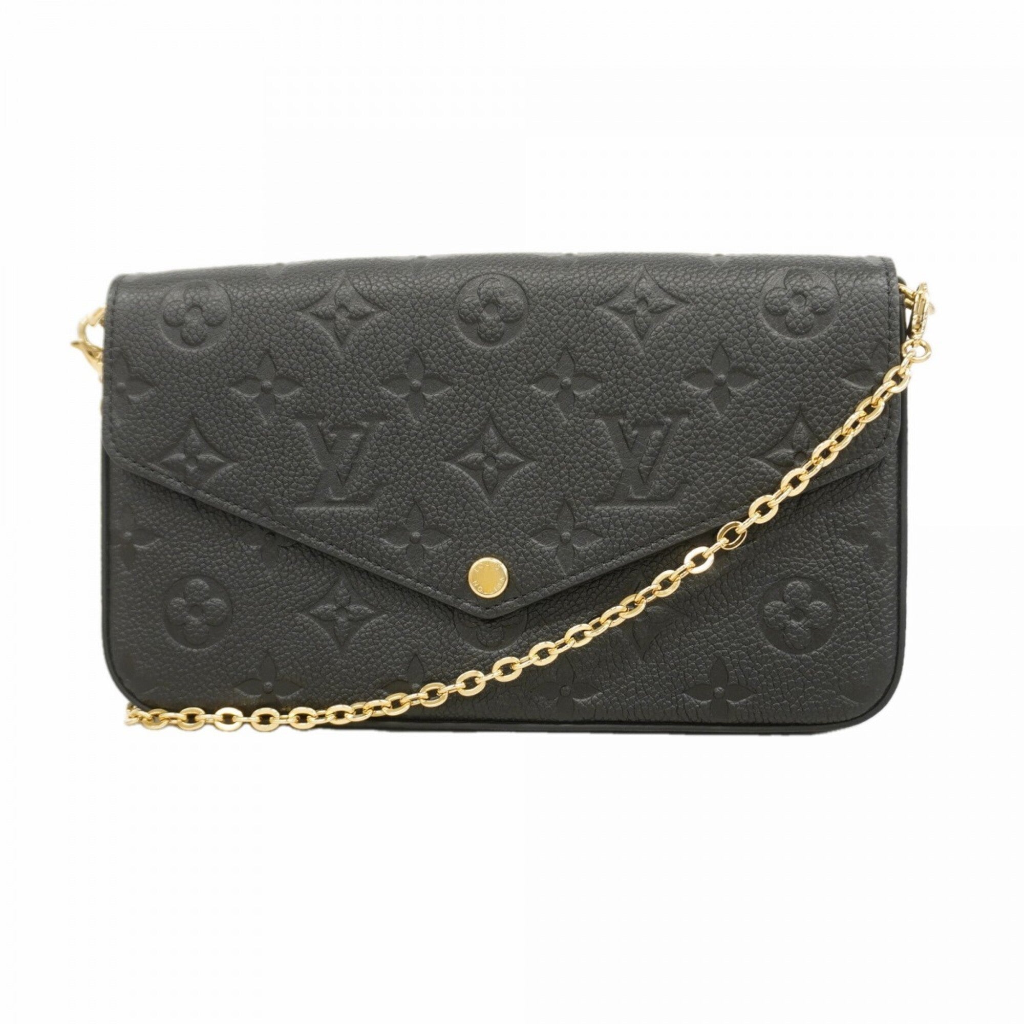 Louis Vuitton Noir Chain/Shoulder Wallet (Pre-Owned)
