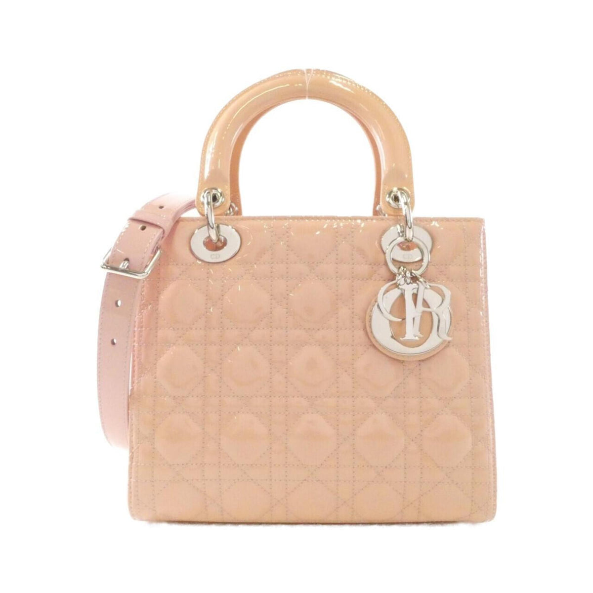 Christian Dior Beige Pink Leather Handbag (Pre-Owned)