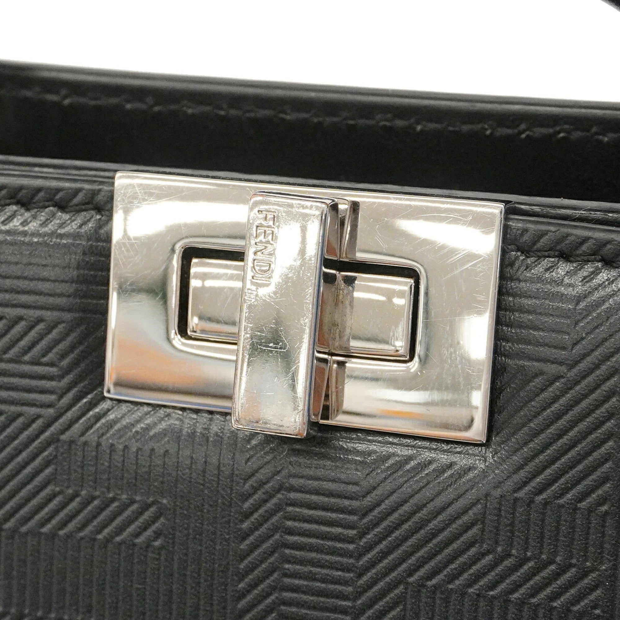 Fendi Black Leather Handbag (Pre-Owned)