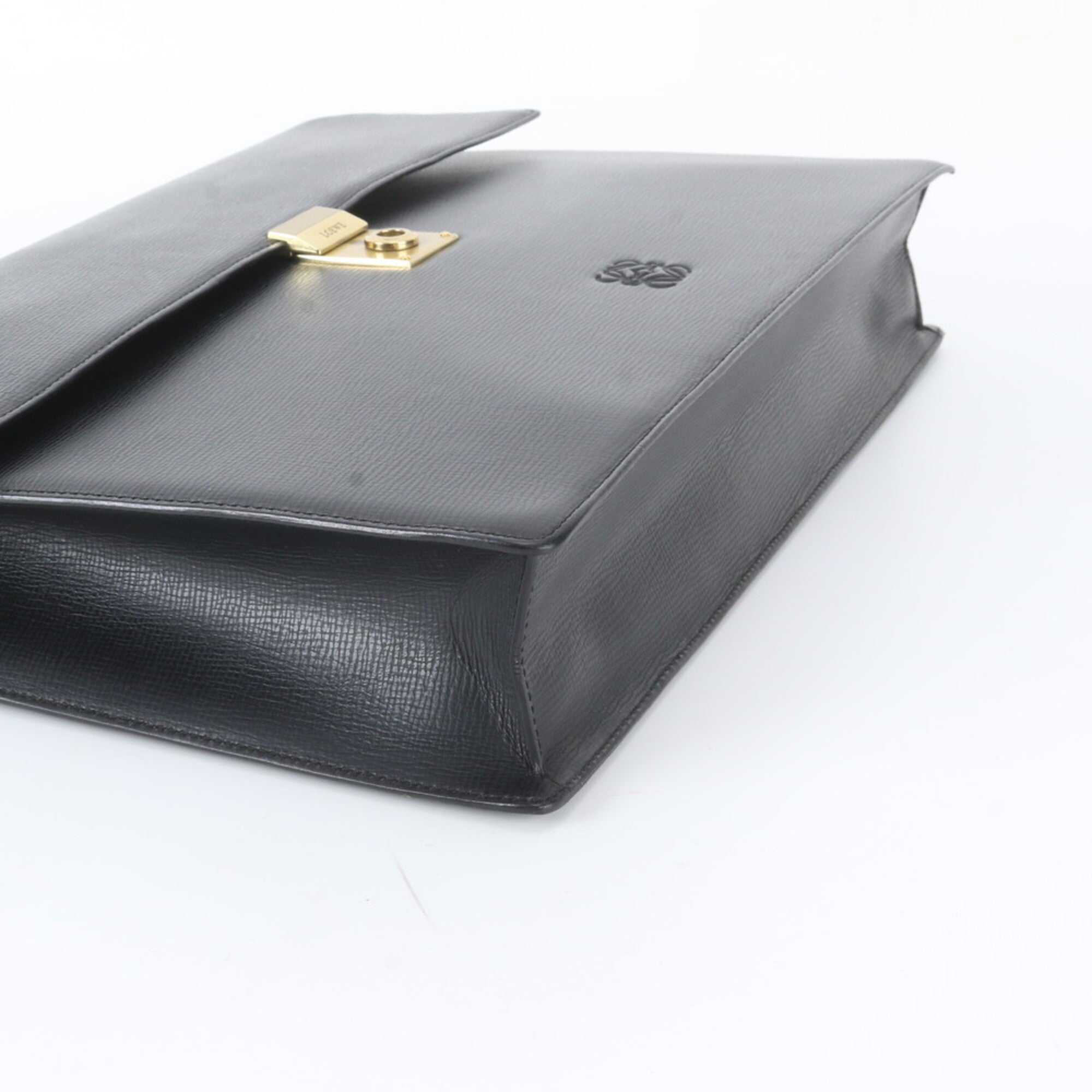 Loewe Black Leather Briefcase Tote Bag (Pre-Owned)
