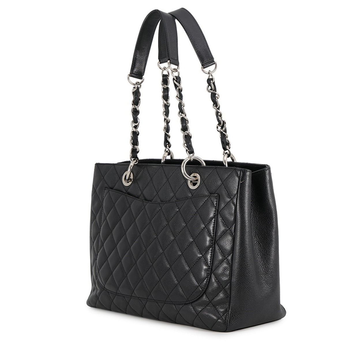 Chanel Matelasse Black Grained Calfskin Handbag Shoulder Bag (Pre-Owned)