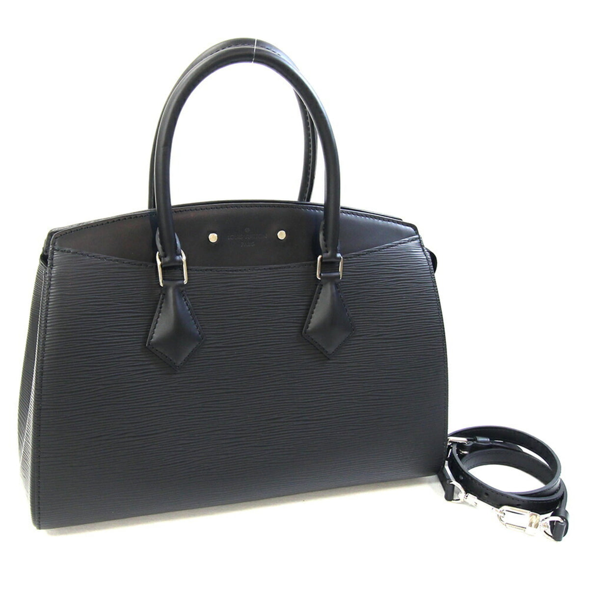 Louis Vuitton Noir Epi Leather Handbag Shoulder Bag (Pre-Owned)