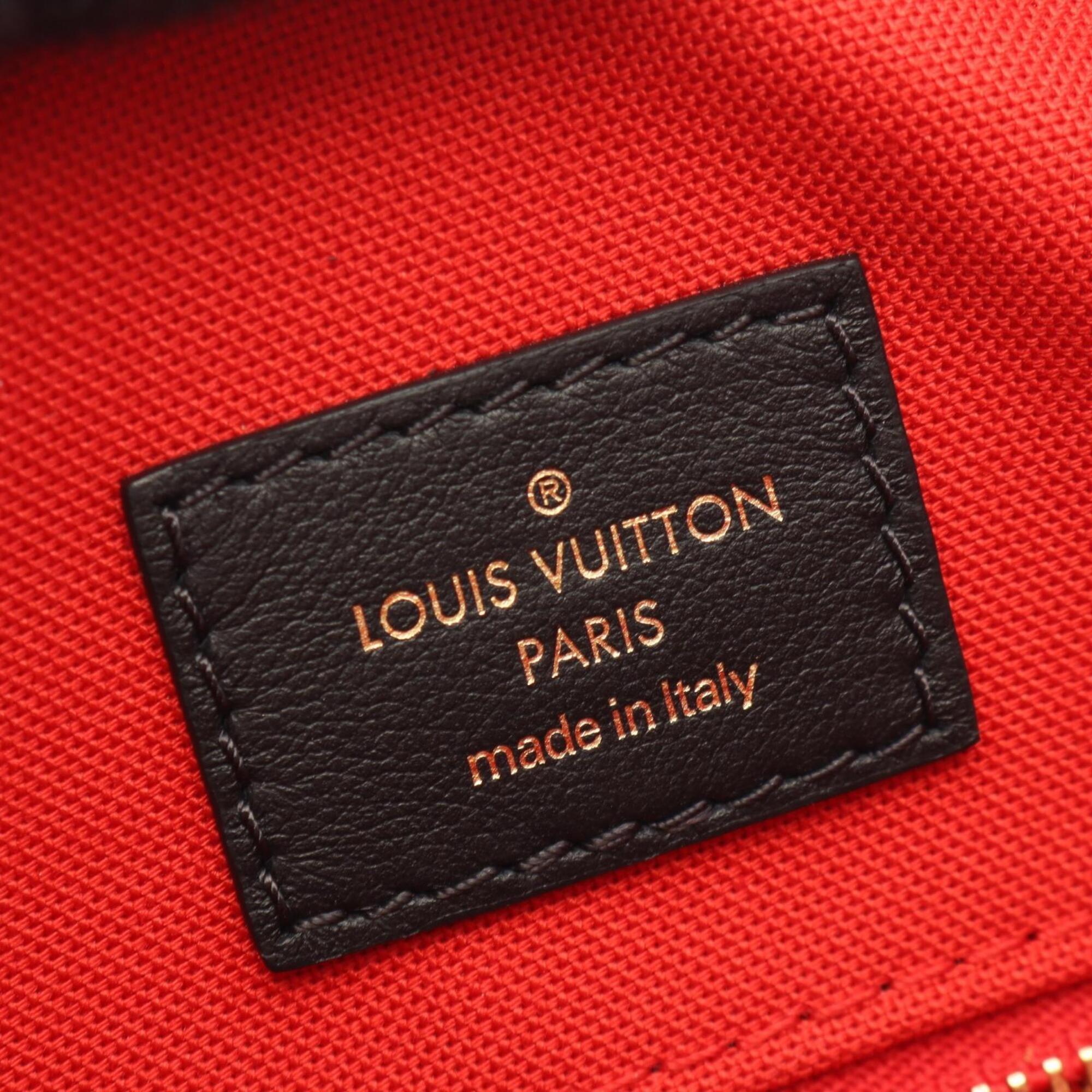 Louis Vuitton Beige Brown Coated Canvas Pvc Monogram Reverse Leather Handbag Tote Bag (Pre-Owned)