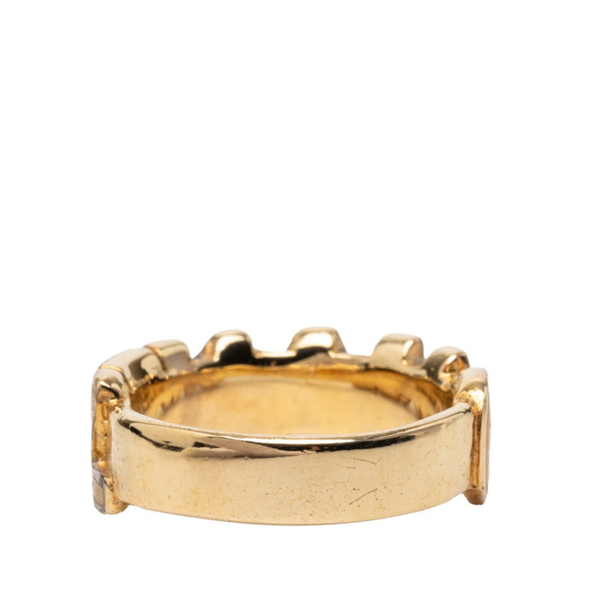 Chanel Gold Enamel Band Ring (Pre-Owned)