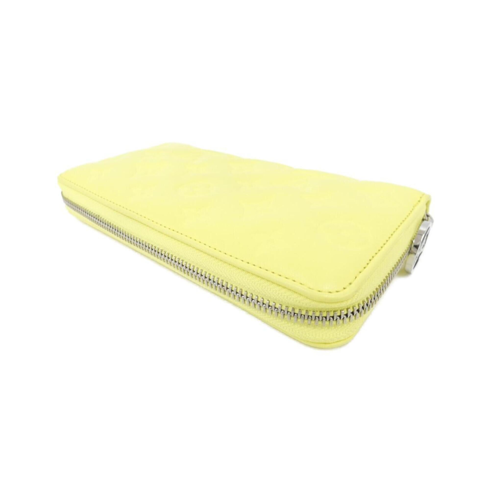 Louis Vuitton Yellow Leather Long Wallet (Bi-Fold) (Pre-Owned)