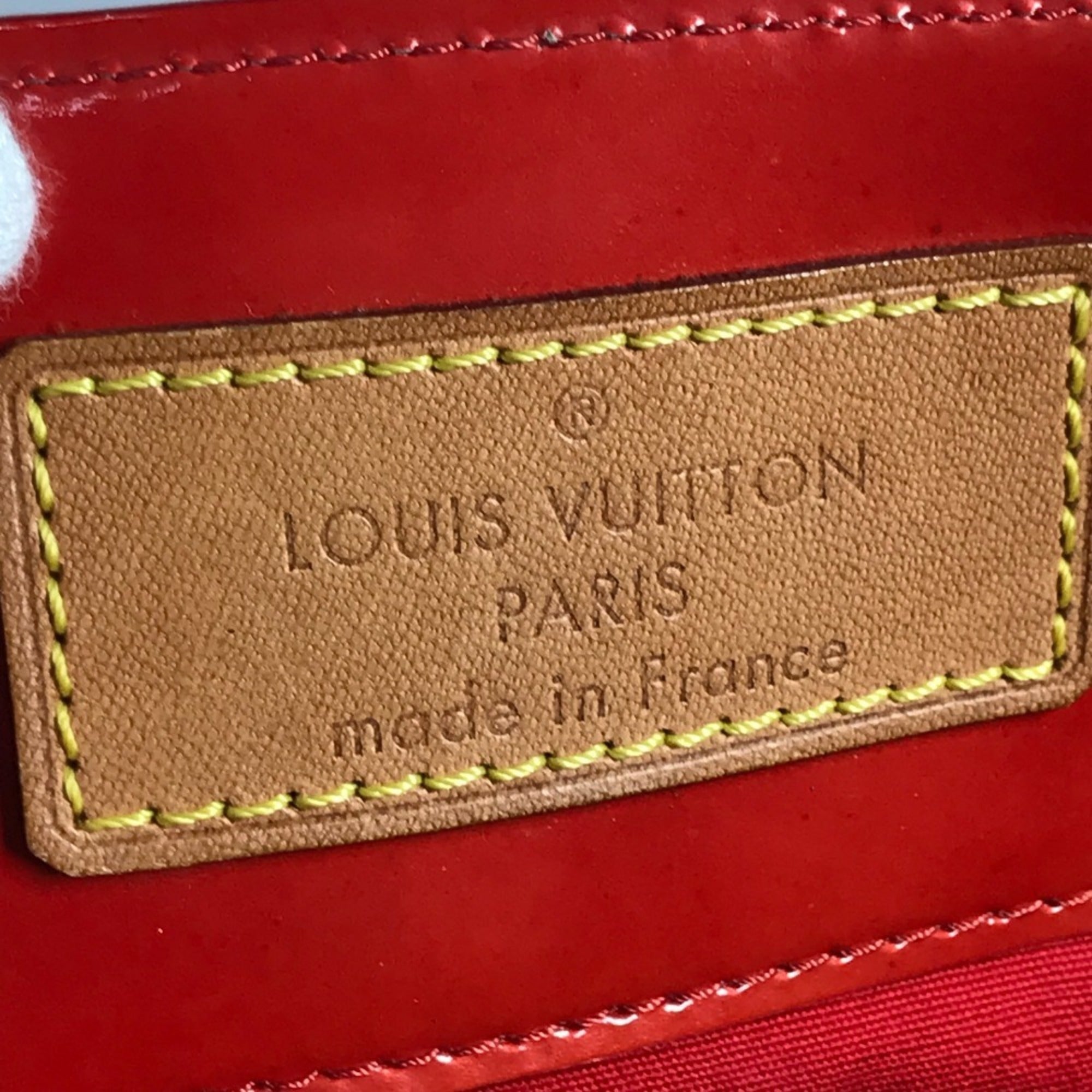 Louis Vuitton Red Color Rouge Monogram Vernis Canvas Boston Bag Shoulder Bag Tote Bag (Pre-Owned)