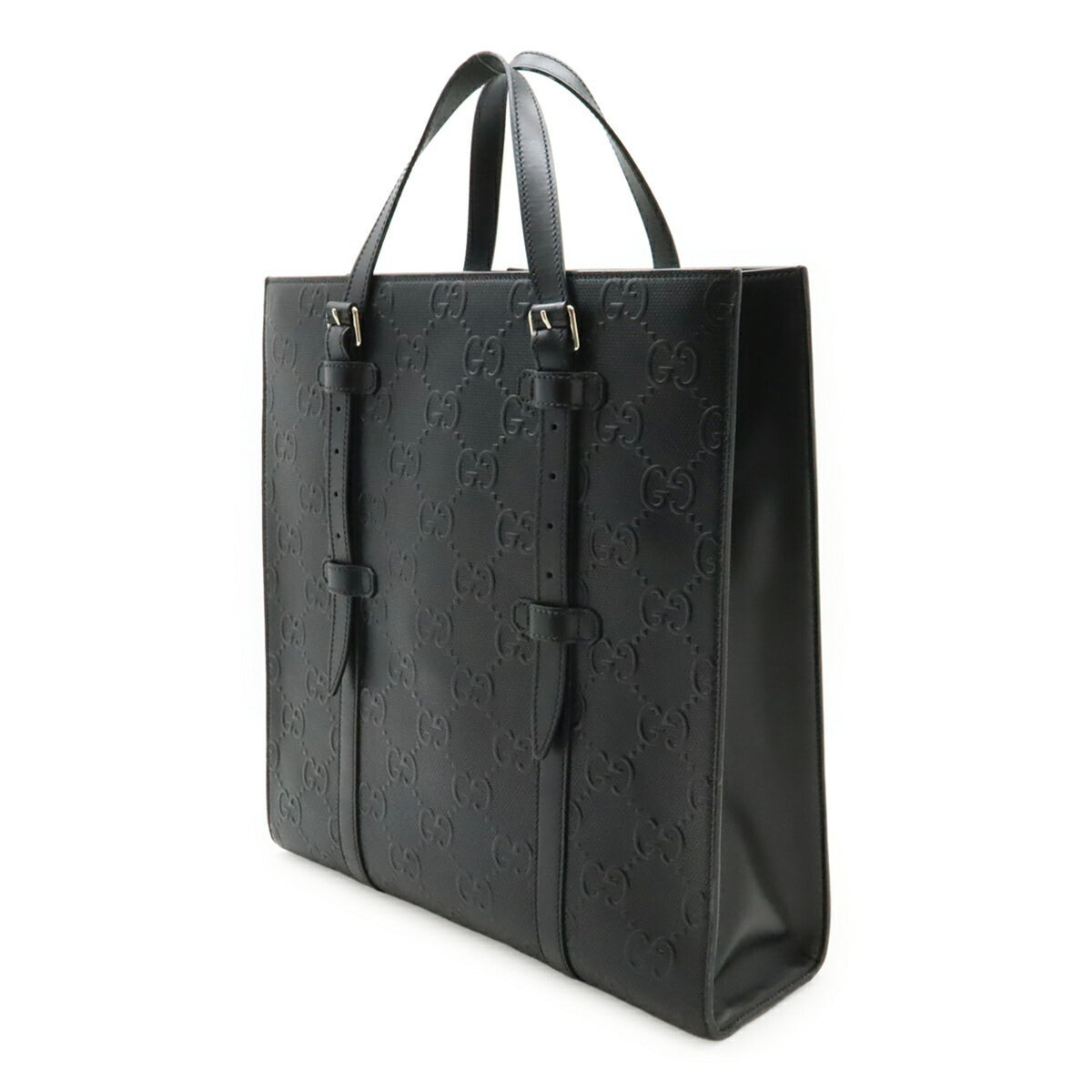 Gucci Black Leather Tote Bag (Pre-Owned)