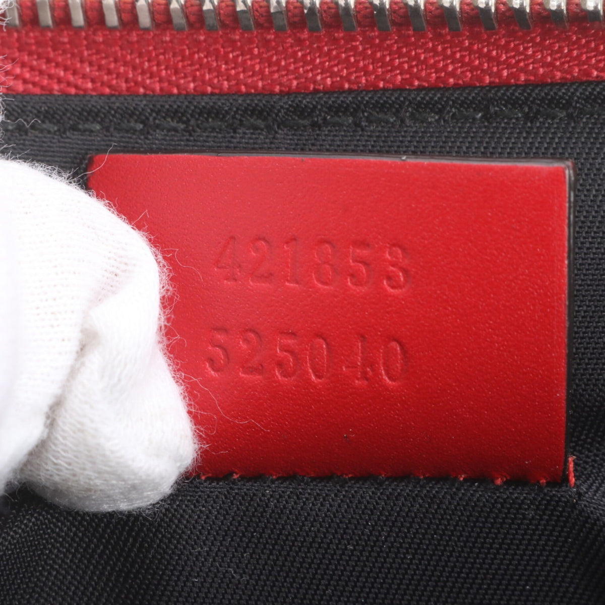 Gucci Red Color Leather Clutch Bag Pouch (Pre-Owned)