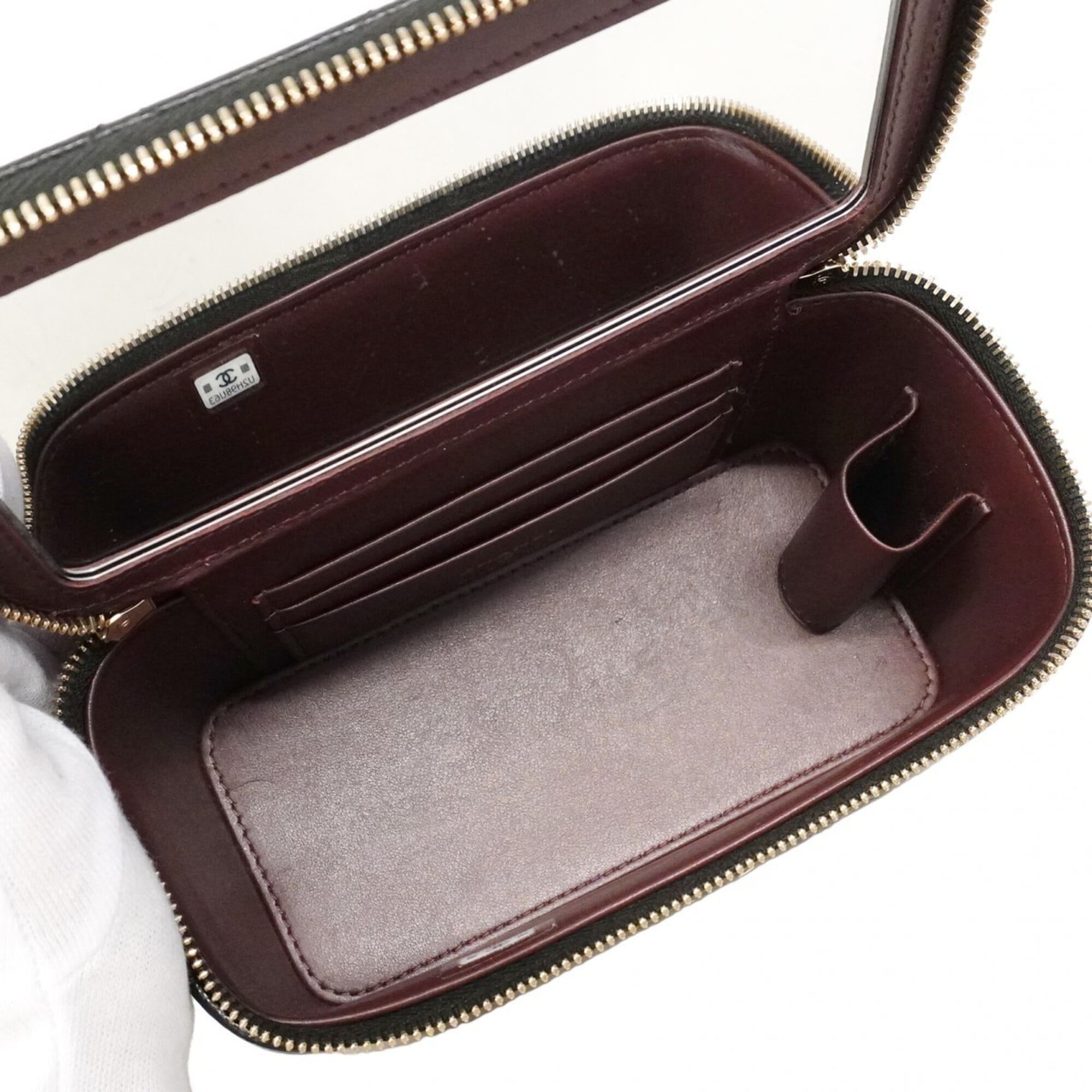 Chanel Black Grained Calfskin Vanity Bag (Pre-Owned)