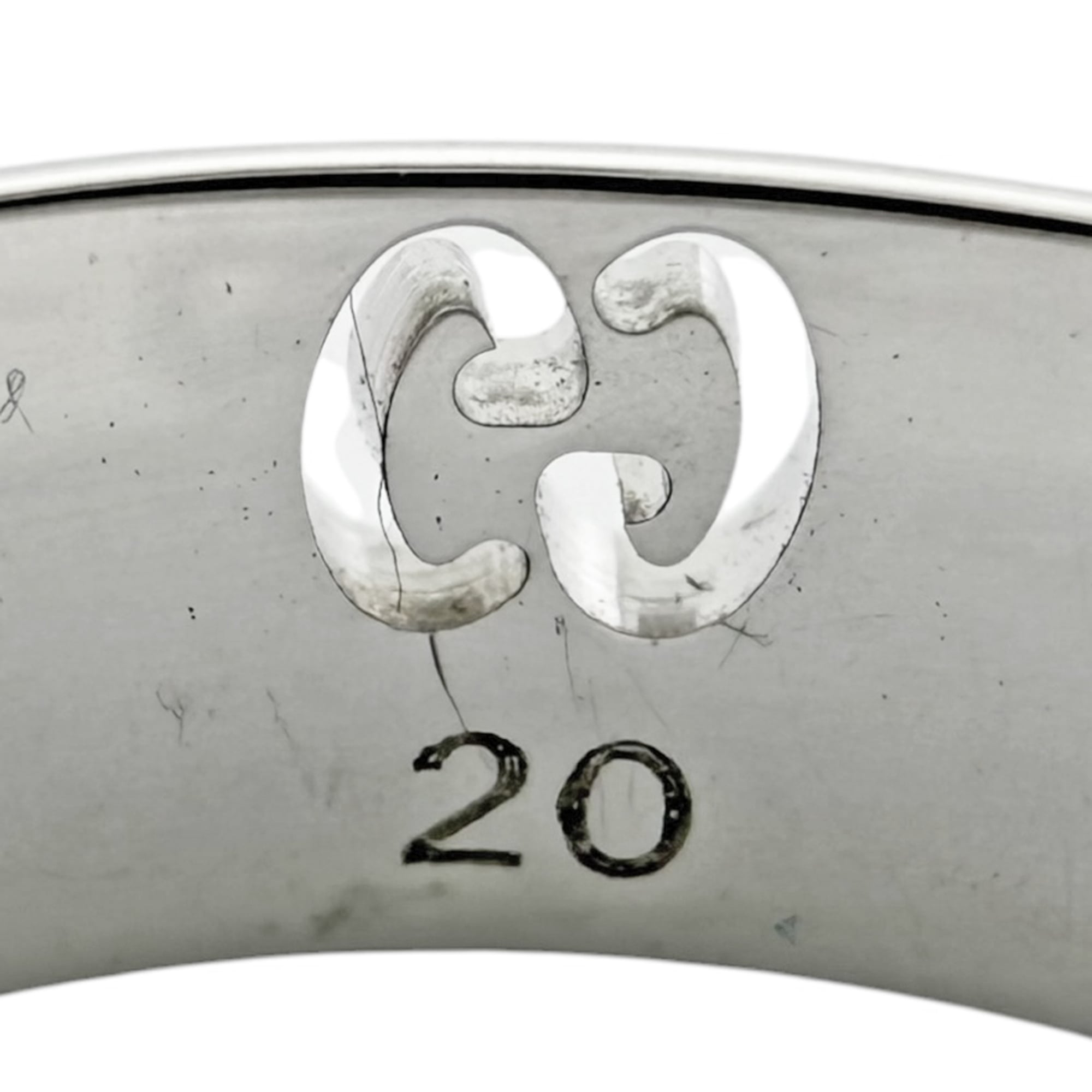 Gucci Icon Silver White Gold (18K) Band Ring (Pre-Owned)