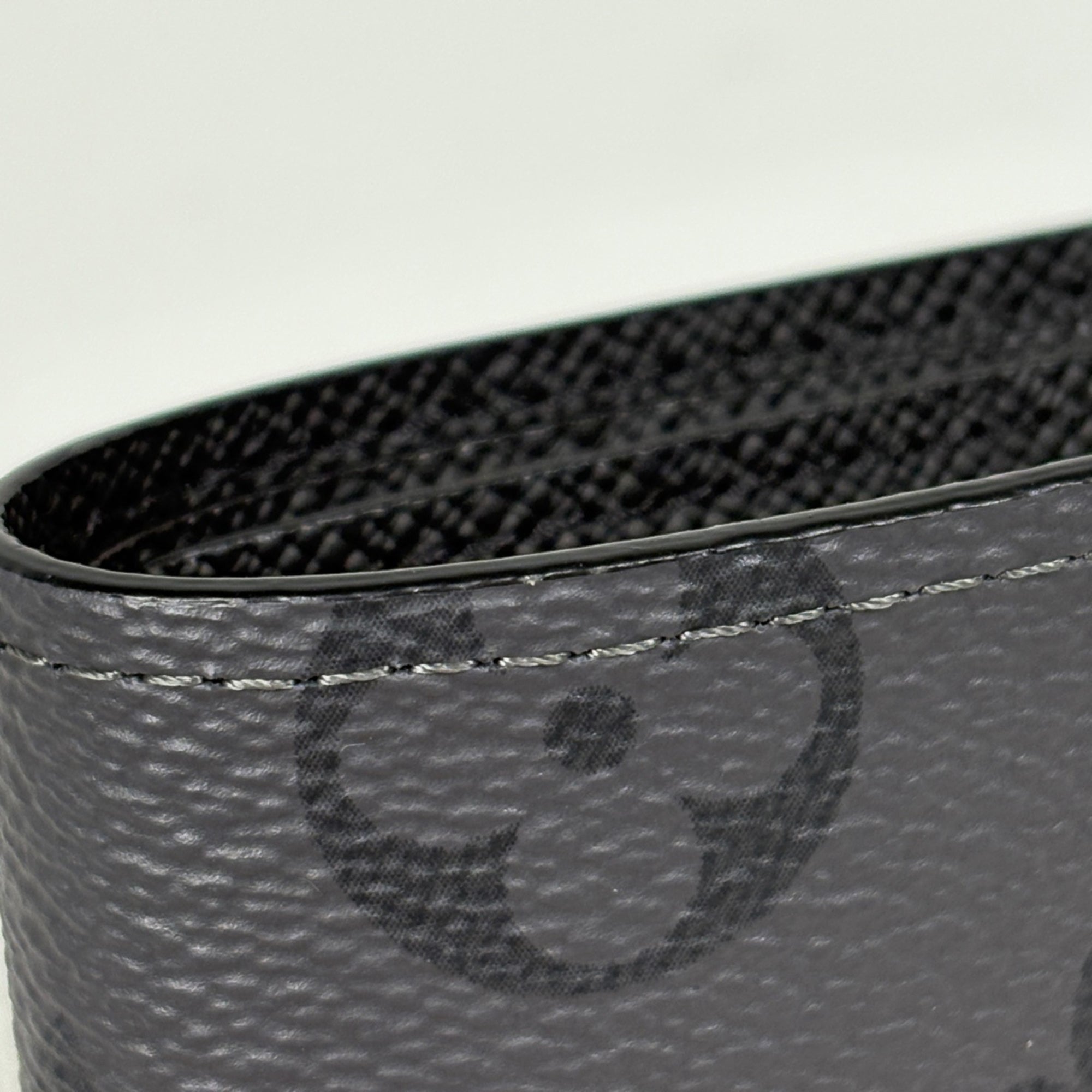 Louis Vuitton Gray Monogram Eclipse Monogram Reverse Wallet (Bi-Fold) (Pre-Owned)