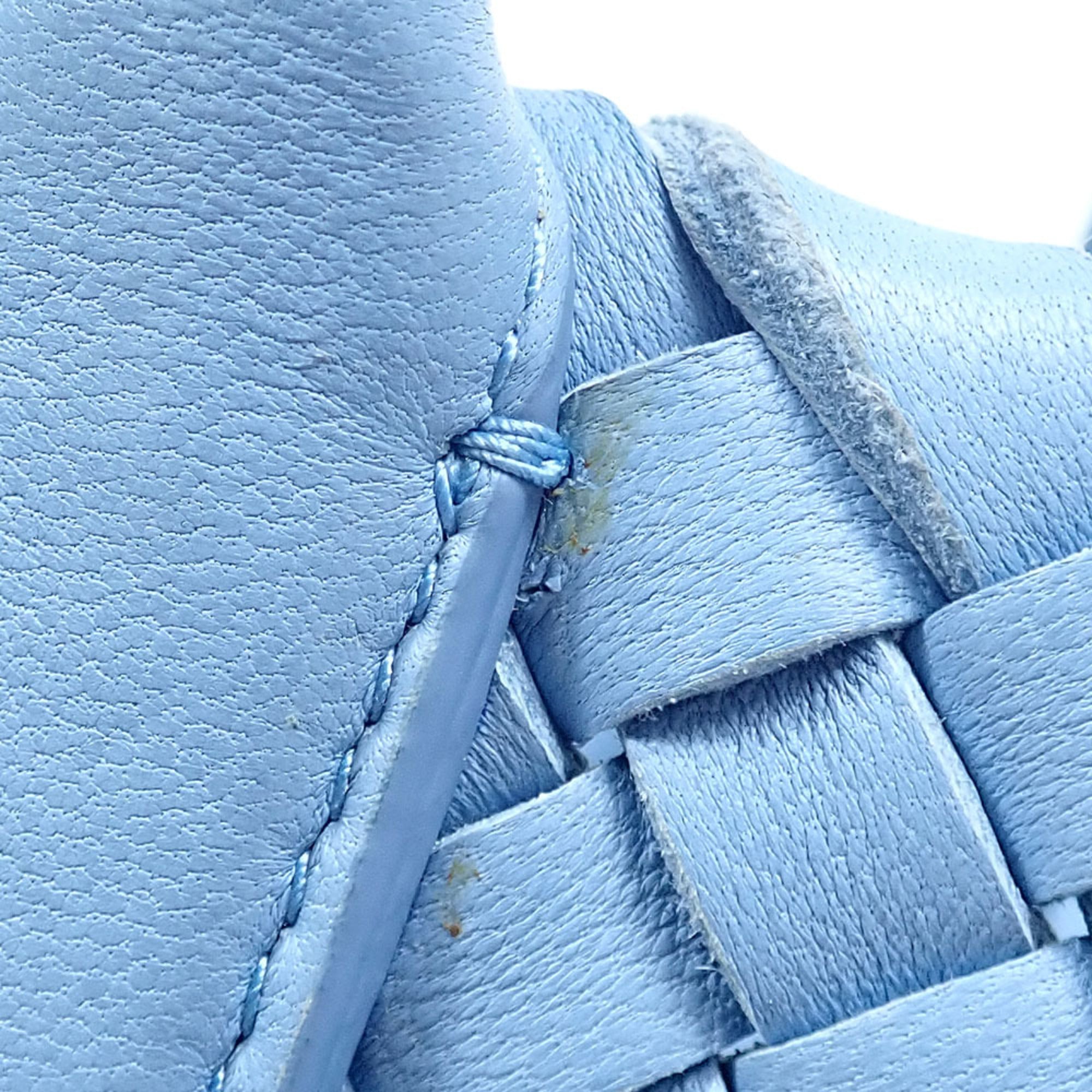 Bottega Veneta Light Blue Intrecciato Handbag (Pre-Owned)