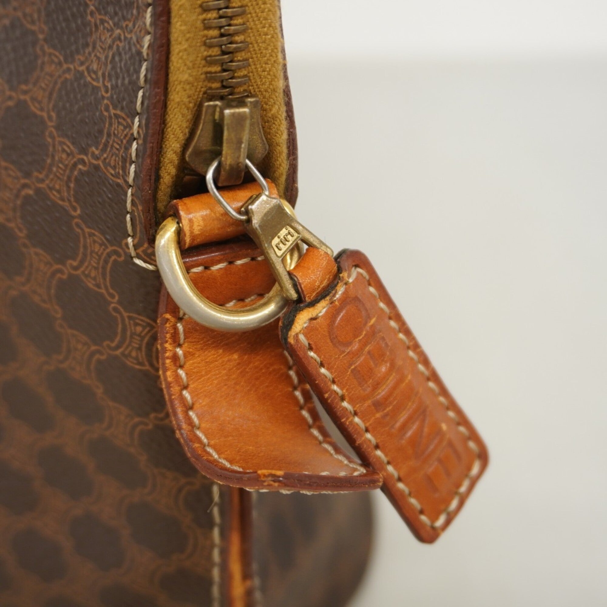 Celine Brown Pvc Handbag (Pre-Owned)