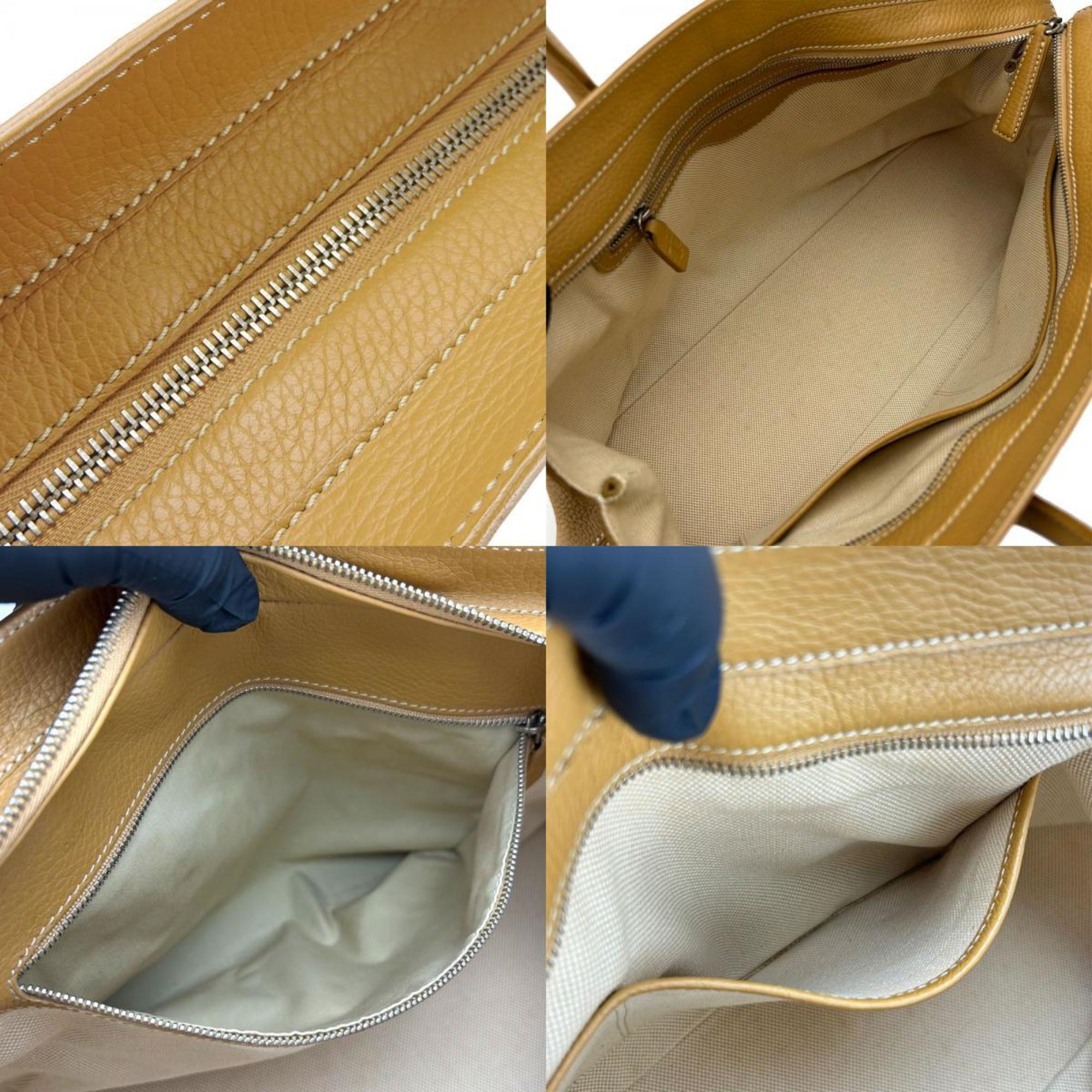 Tod's Beige Leather Tote Bag (Pre-Owned)
