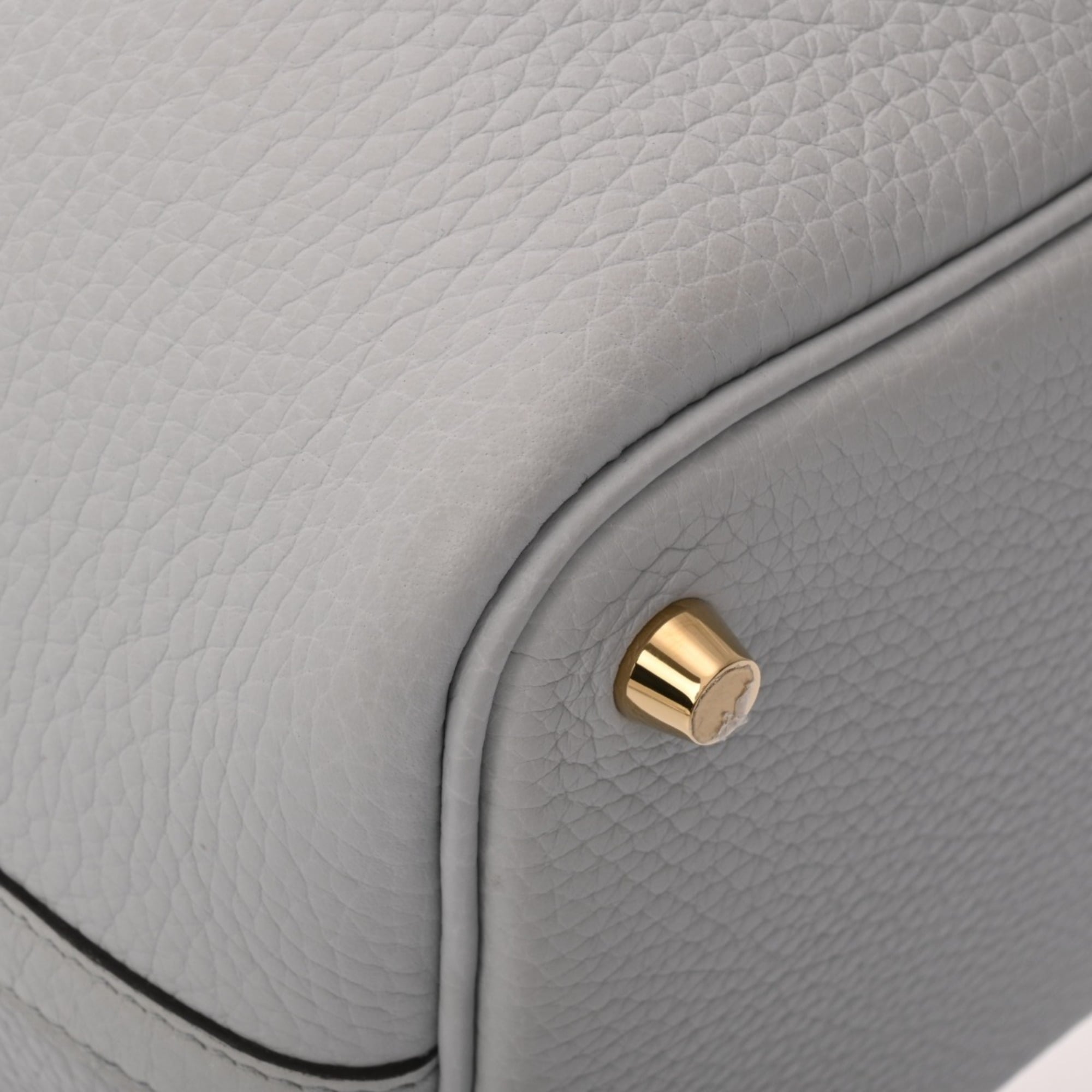 Hermes Blue Taurillon Clemence Leather Handbag (Pre-Owned)