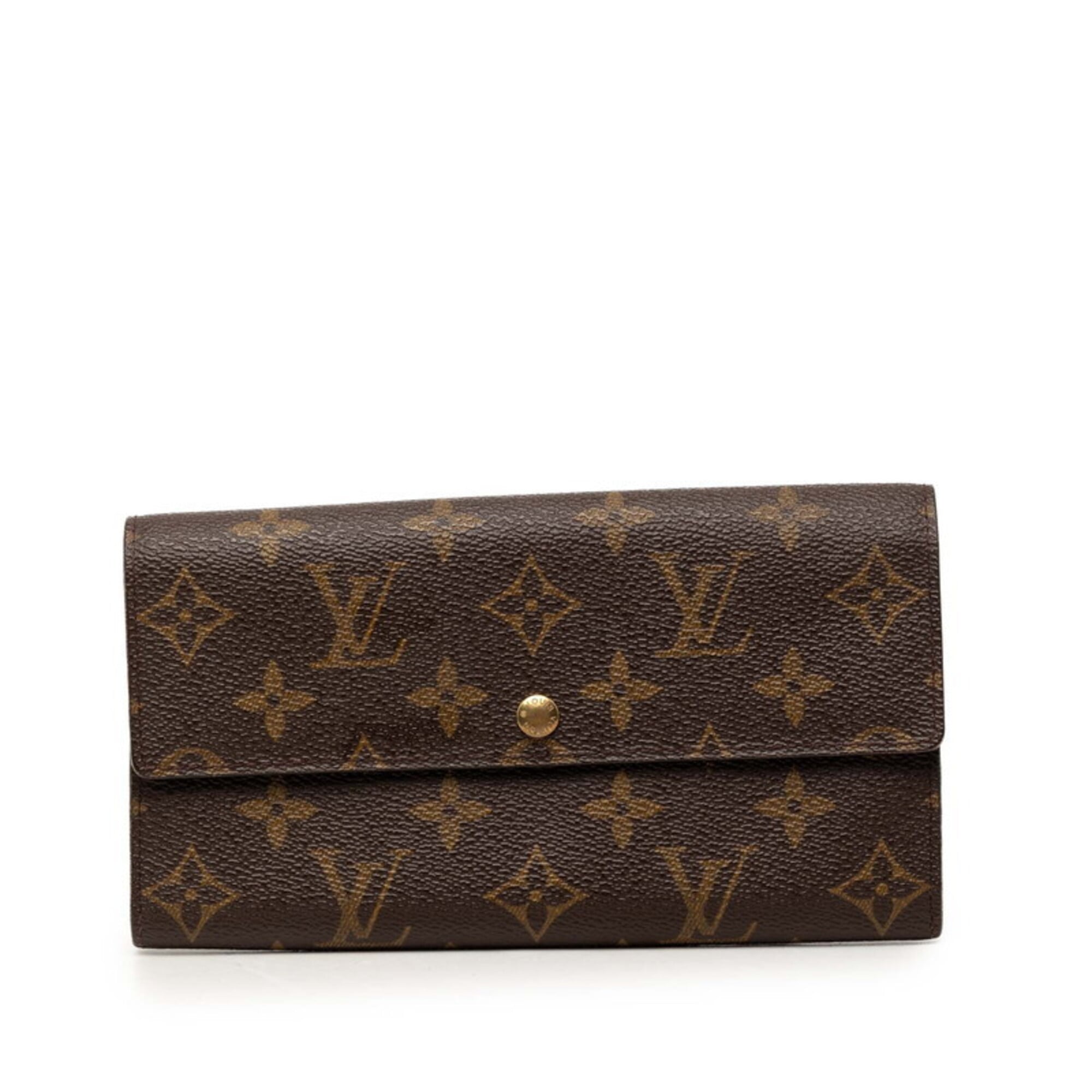 Louis Vuitton Brown Pvc Long Wallet (Bi-Fold) (Pre-Owned)