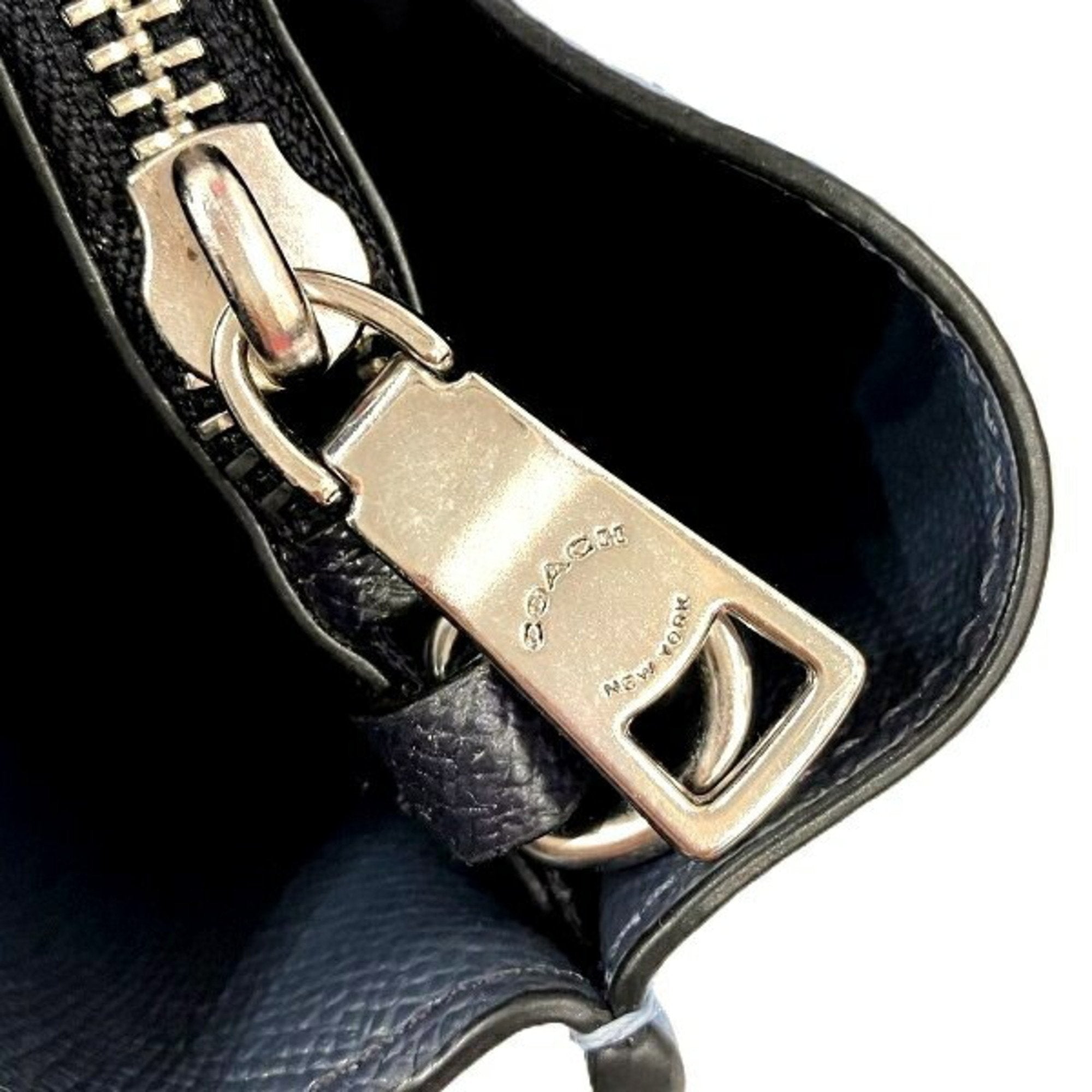 Coach Light Blue Leather Handbag Shoulder Bag (Pre-Owned)