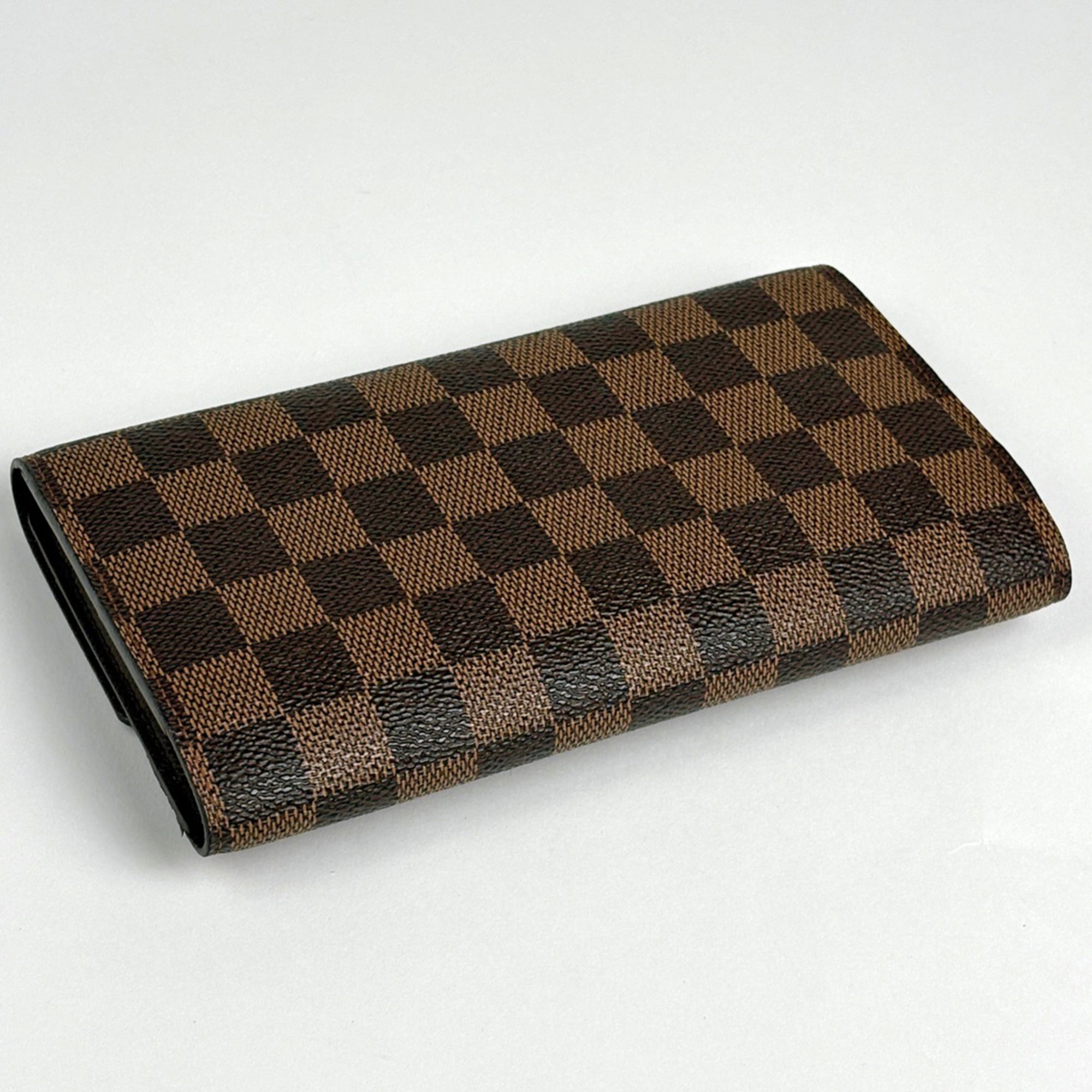 Louis Vuitton Damier Brown Damier Canvas Long Wallet (Tri-Fold) (Pre-Owned)