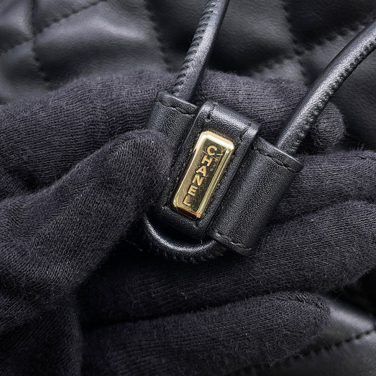 Chanel Matelasse Black Leather Backpack (Pre-Owned)