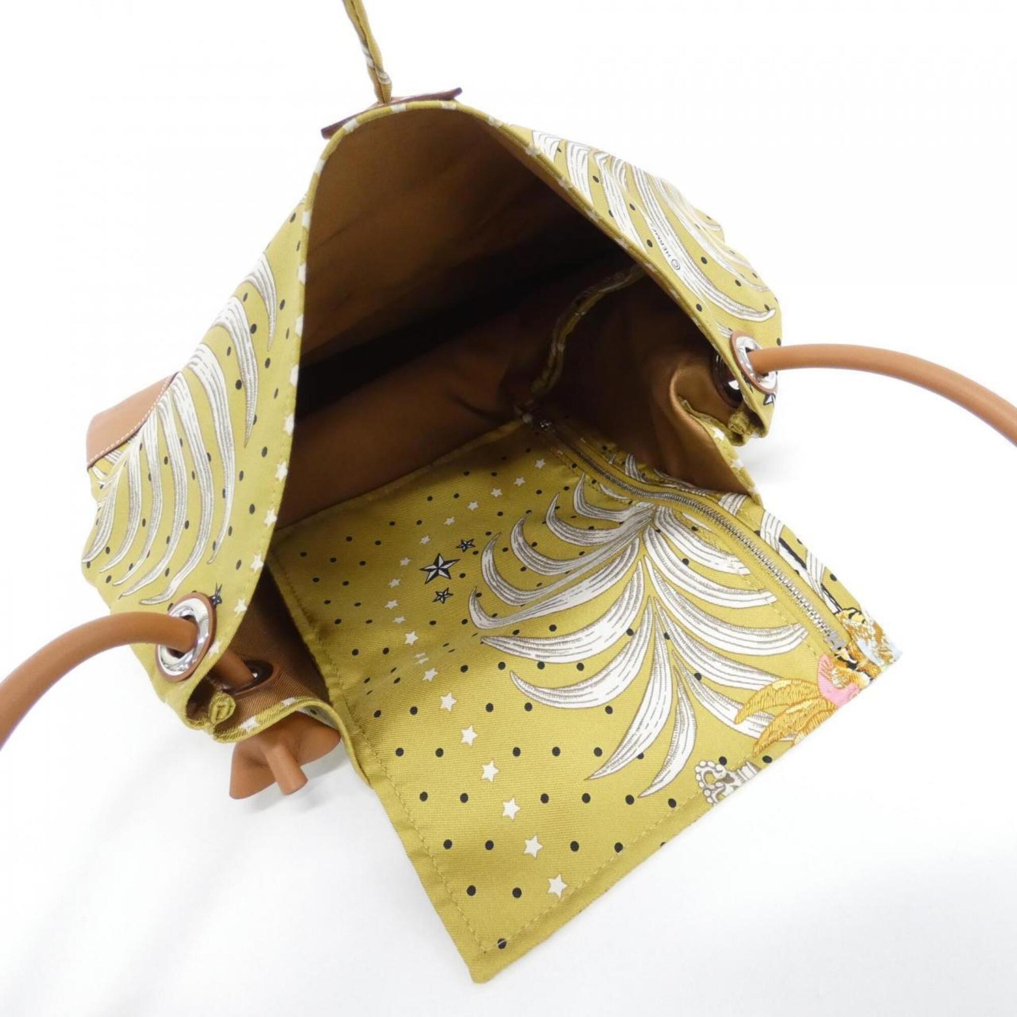 Hermes Beige Silk Swift Leather Shoulder Bag (Pre-Owned)