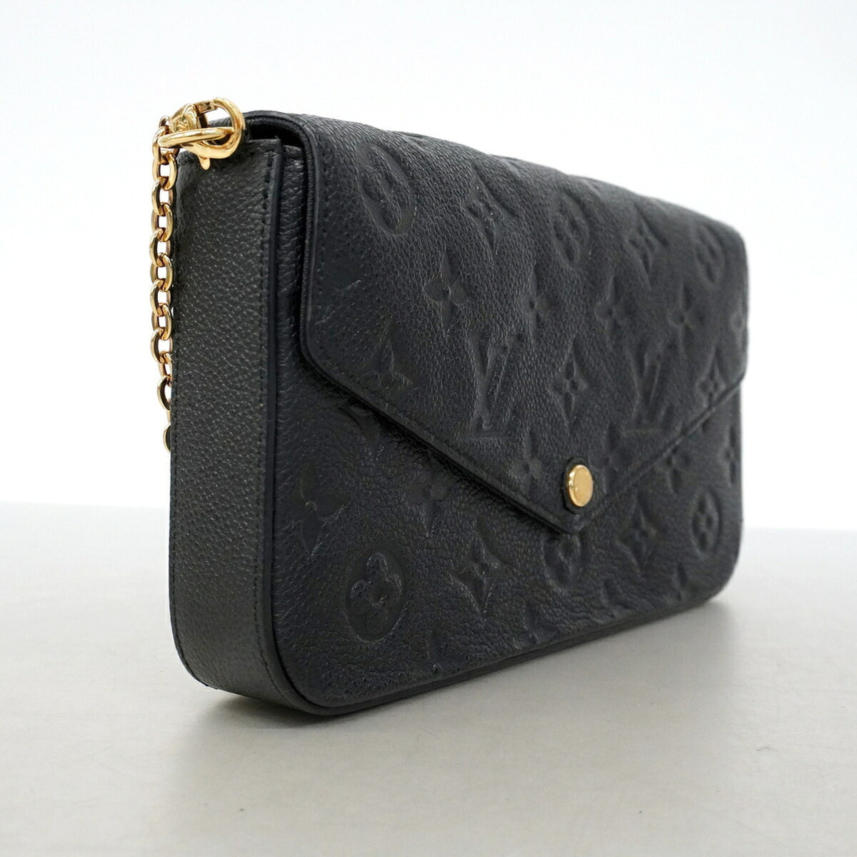 Louis Vuitton Noir Chain/Shoulder Wallet (Pre-Owned)