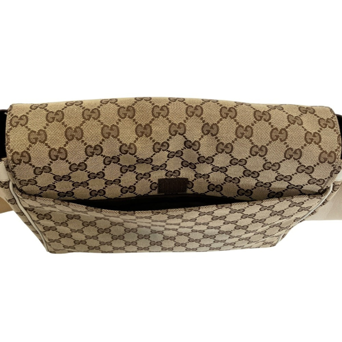 Gucci Gg Canvas Beige Gg Canvas Messenger Bag Shoulder Bag (Pre-Owned)