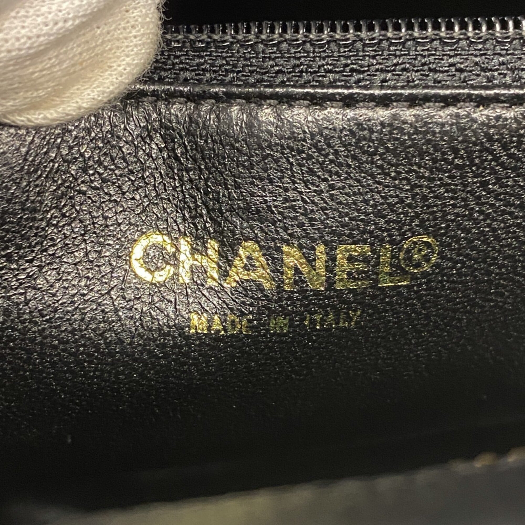 Chanel Black Grained Calfskin Tote Bag (Pre-Owned)