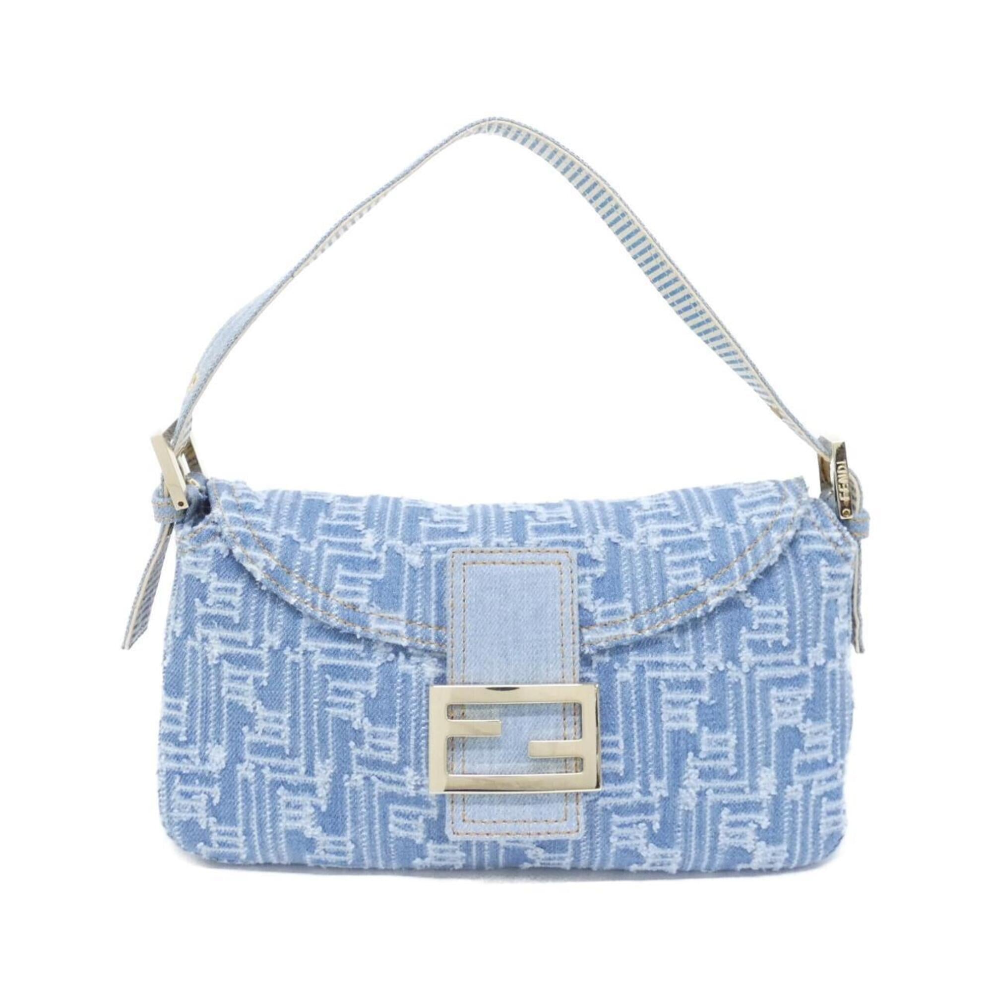Fendi Blue Denim Shoulder Bag (Pre-Owned)