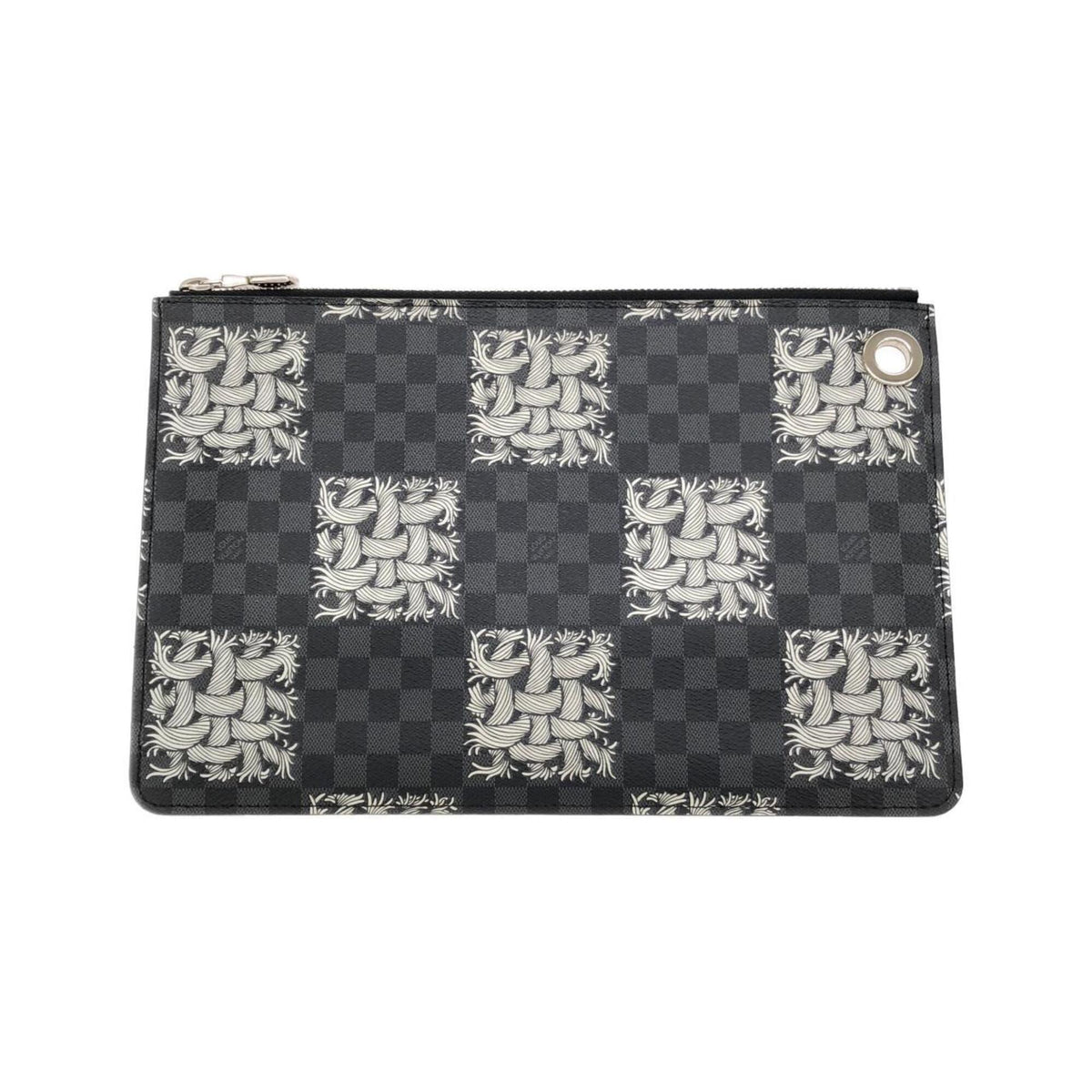 Louis Vuitton Graphite Coated Canvas Handbag Pochette (Pre-Owned)