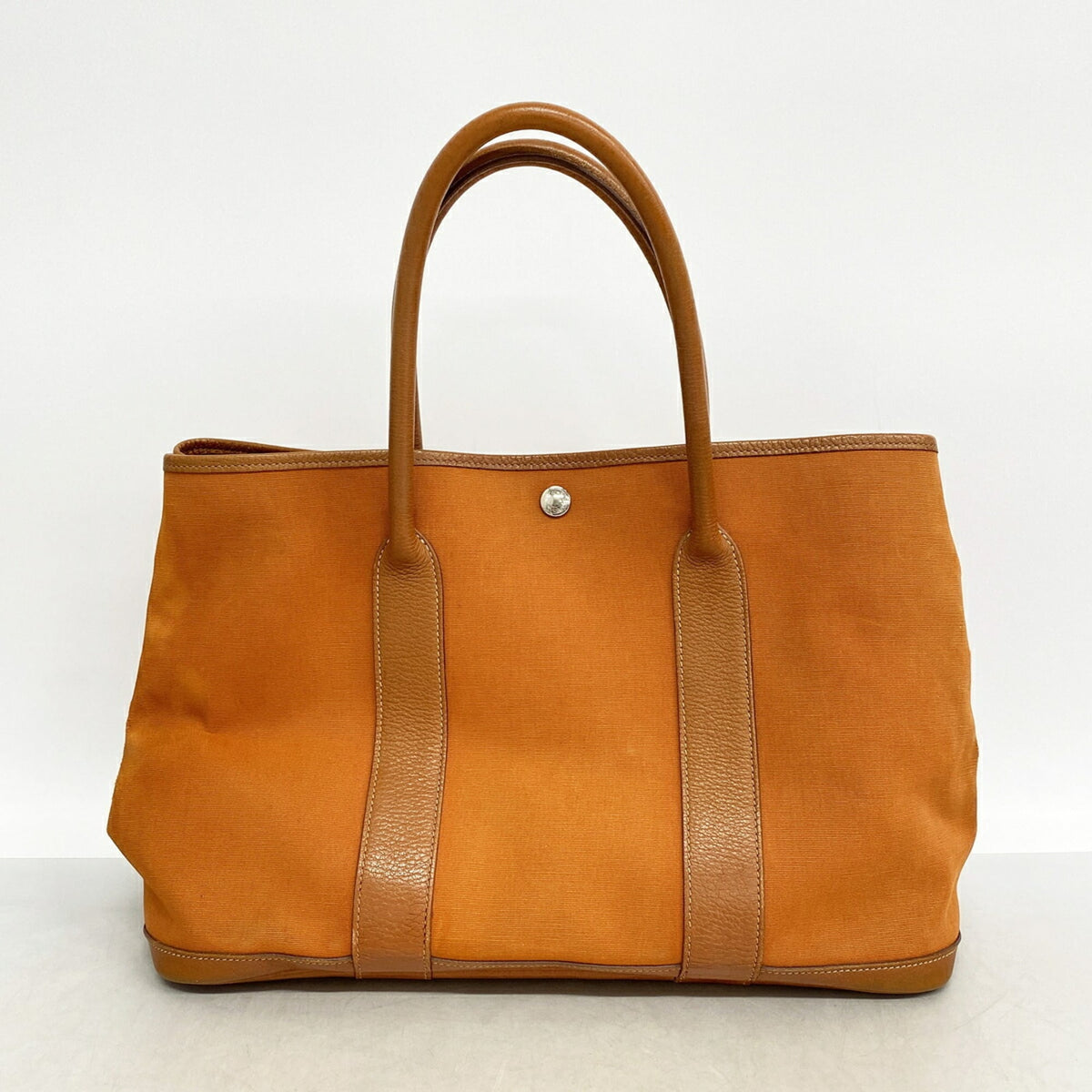 Hermes Orange Toile Officier Tote Bag (Pre-Owned)