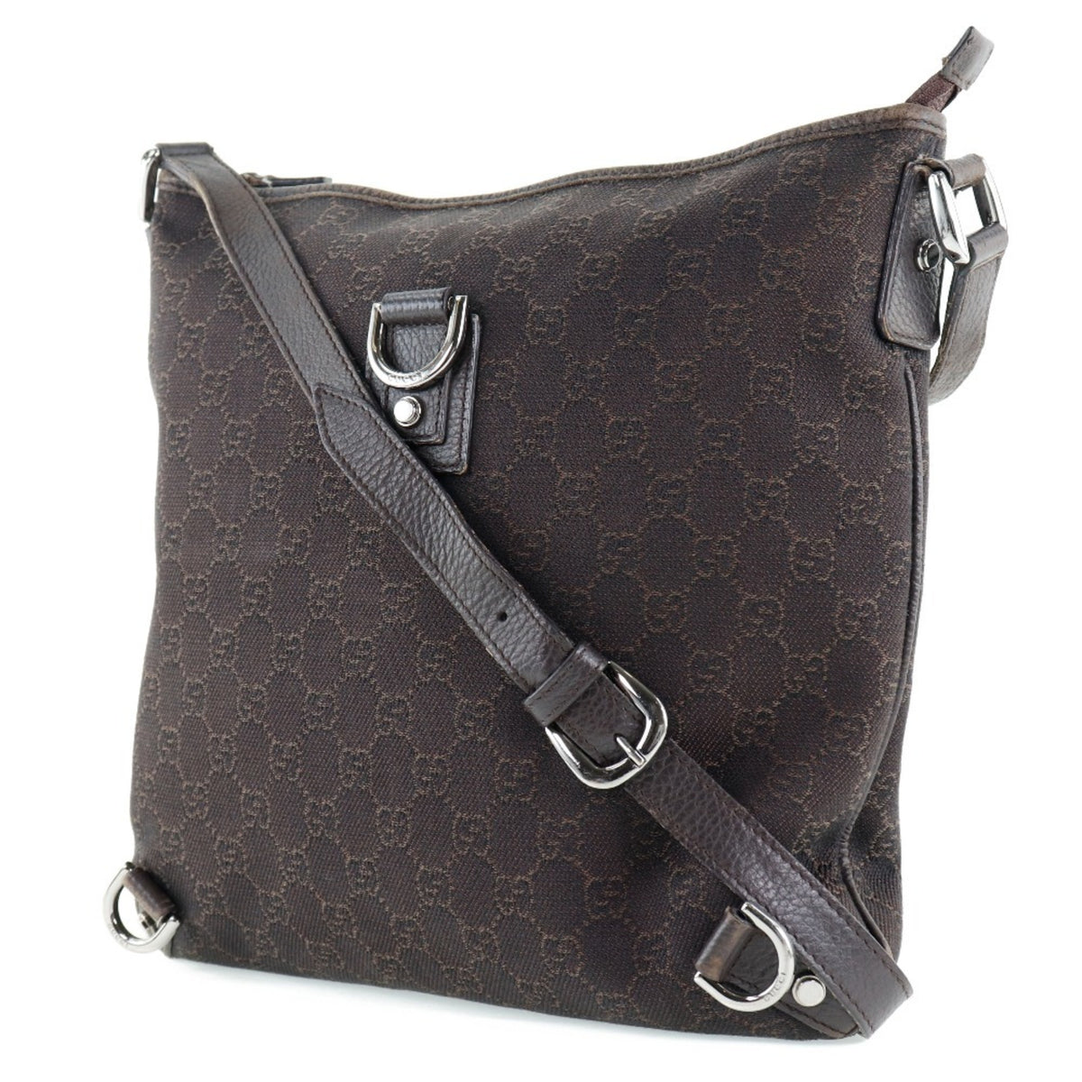 Gucci Abbey Brown Gg Canvas Shoulder Bag (Pre-Owned)