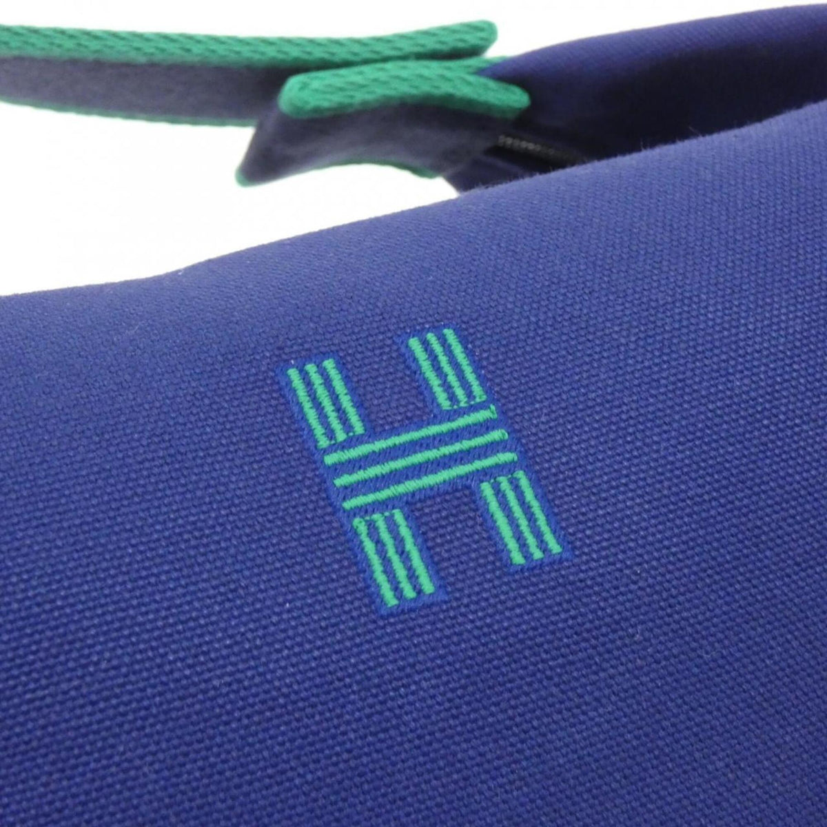 Hermes Blue Canvas Pouch (Pre-Owned)