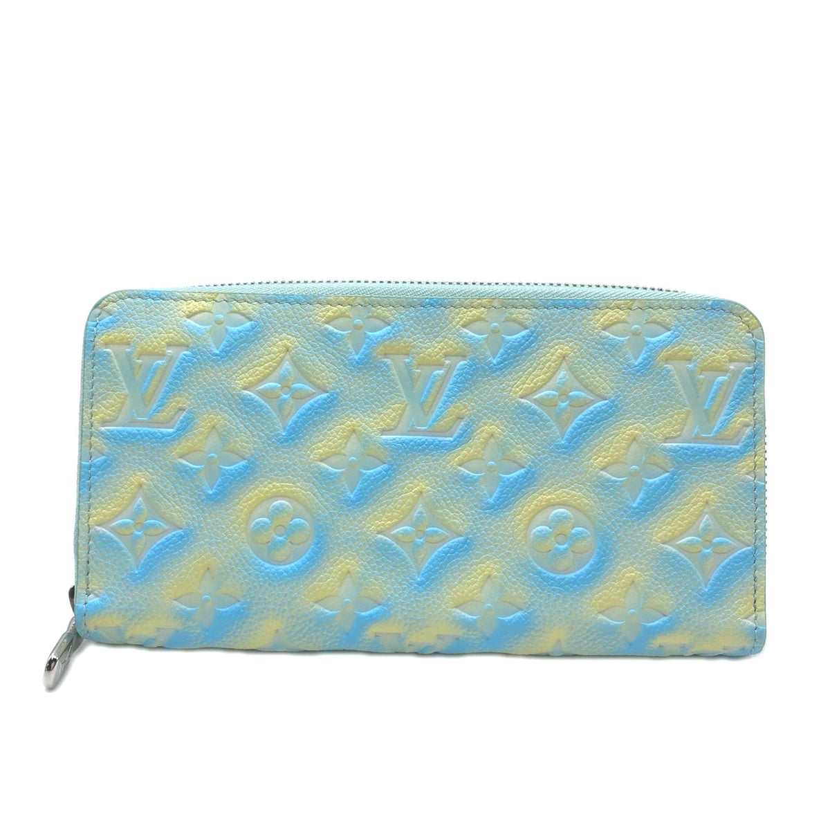 Louis Vuitton Monogram Empreinte Blue Yellow Long Wallet (Bi-Fold) (Pre-Owned)