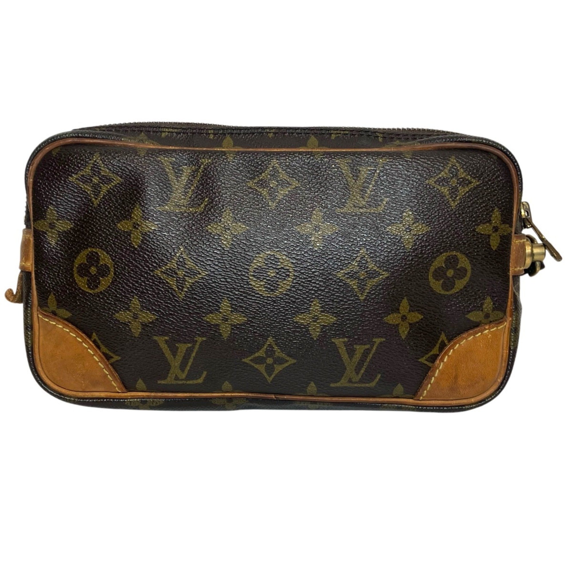 Louis Vuitton Brown Galle Monogram Leather Clutch Bag (Pre-Owned)