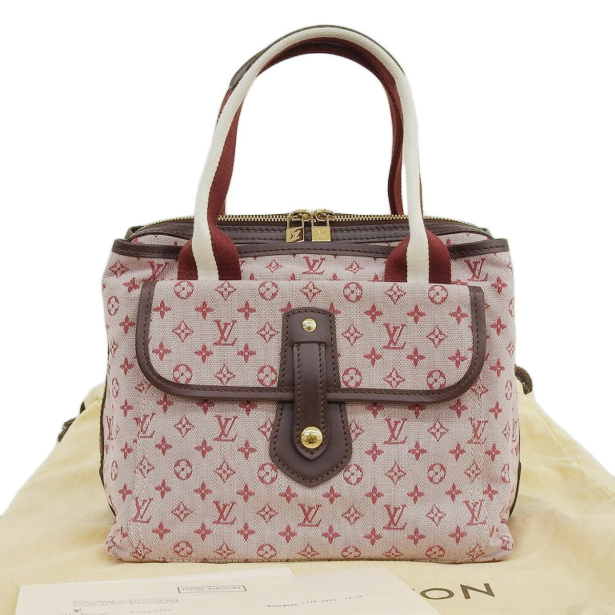 Louis Vuitton Monogram Mini Cerise Cherry Red Color Canvas Handbag (Pre-Owned)