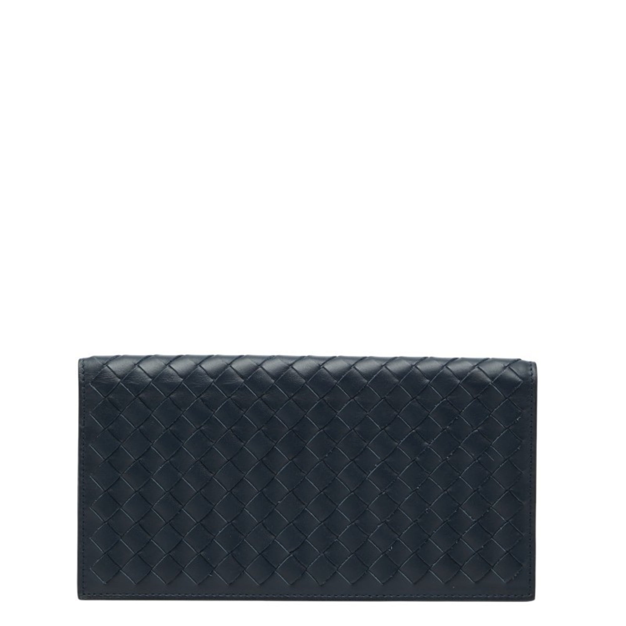 Bottega Veneta Navy Leather Wallet (Bi-Fold) (Pre-Owned)