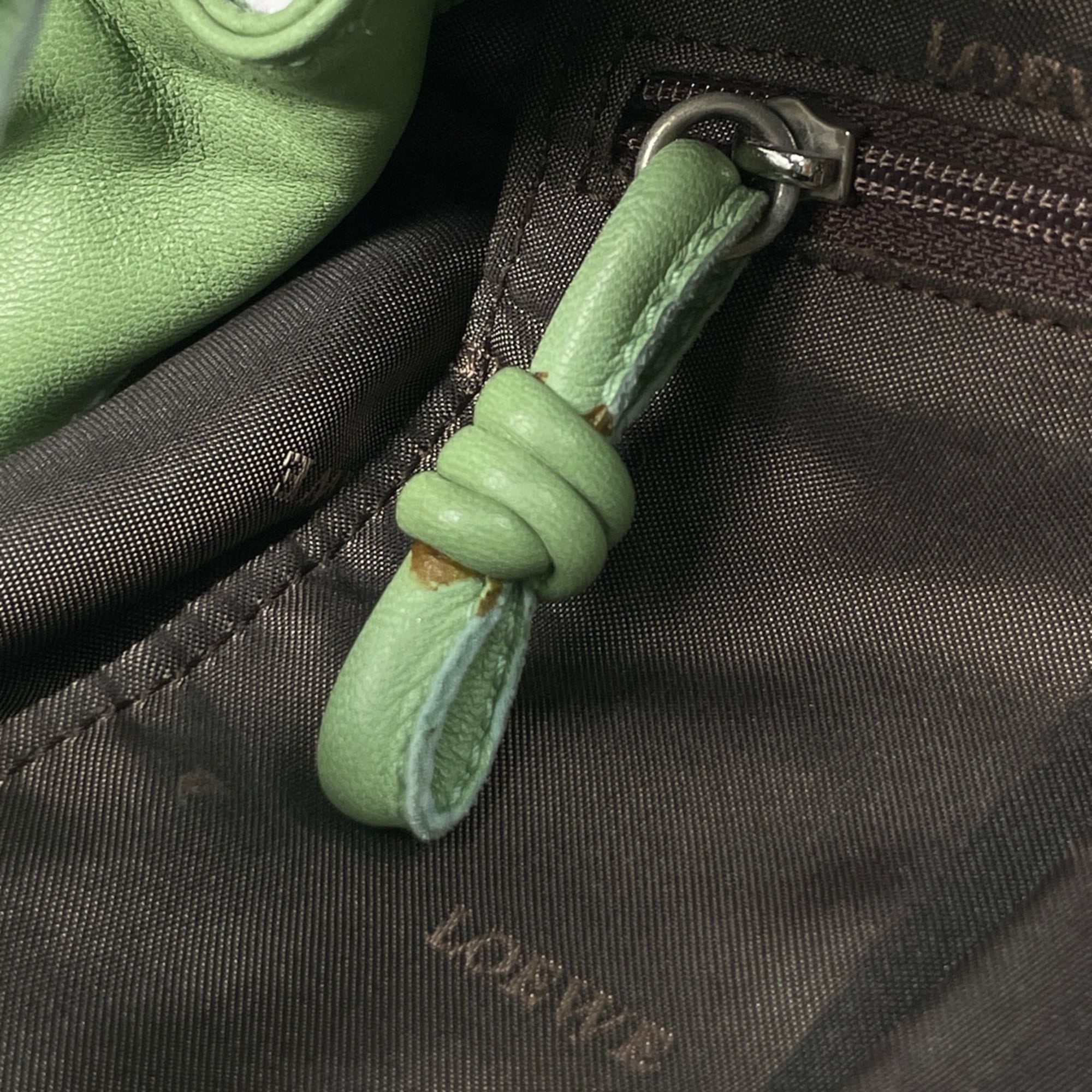 Loewe Nappa Aire Green Leather Handbag (Pre-Owned)