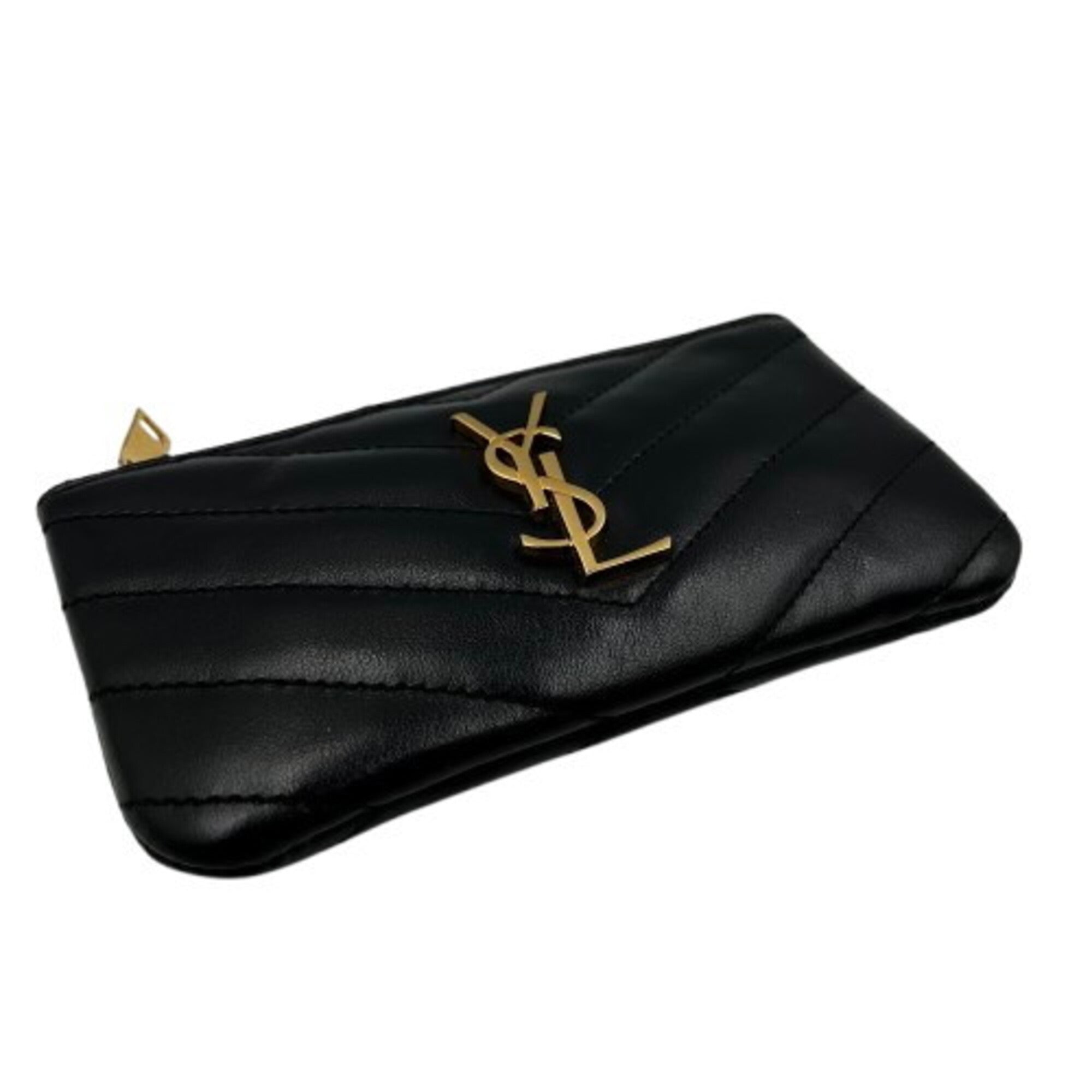 Yves Saint Laurent Black Leather Pouch (Pre-Owned)